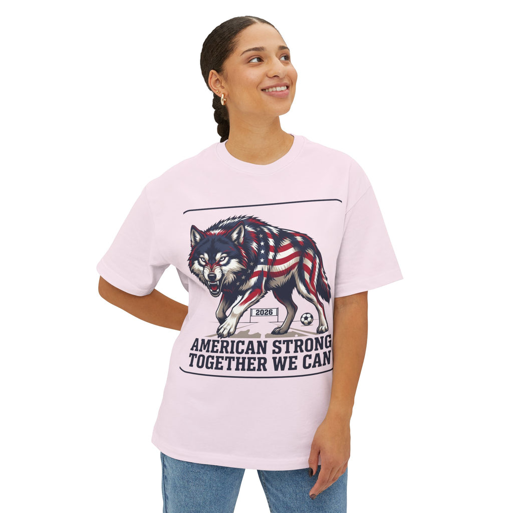 American Flag Wolf Together We Can Tee | Patriotic Shirt