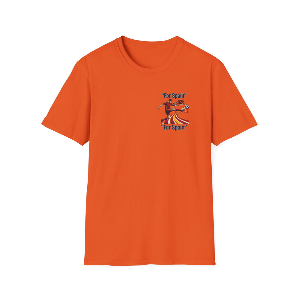 "For Spain" 2026 Soccer Player T-Shirt | Spanish Flag Stripes