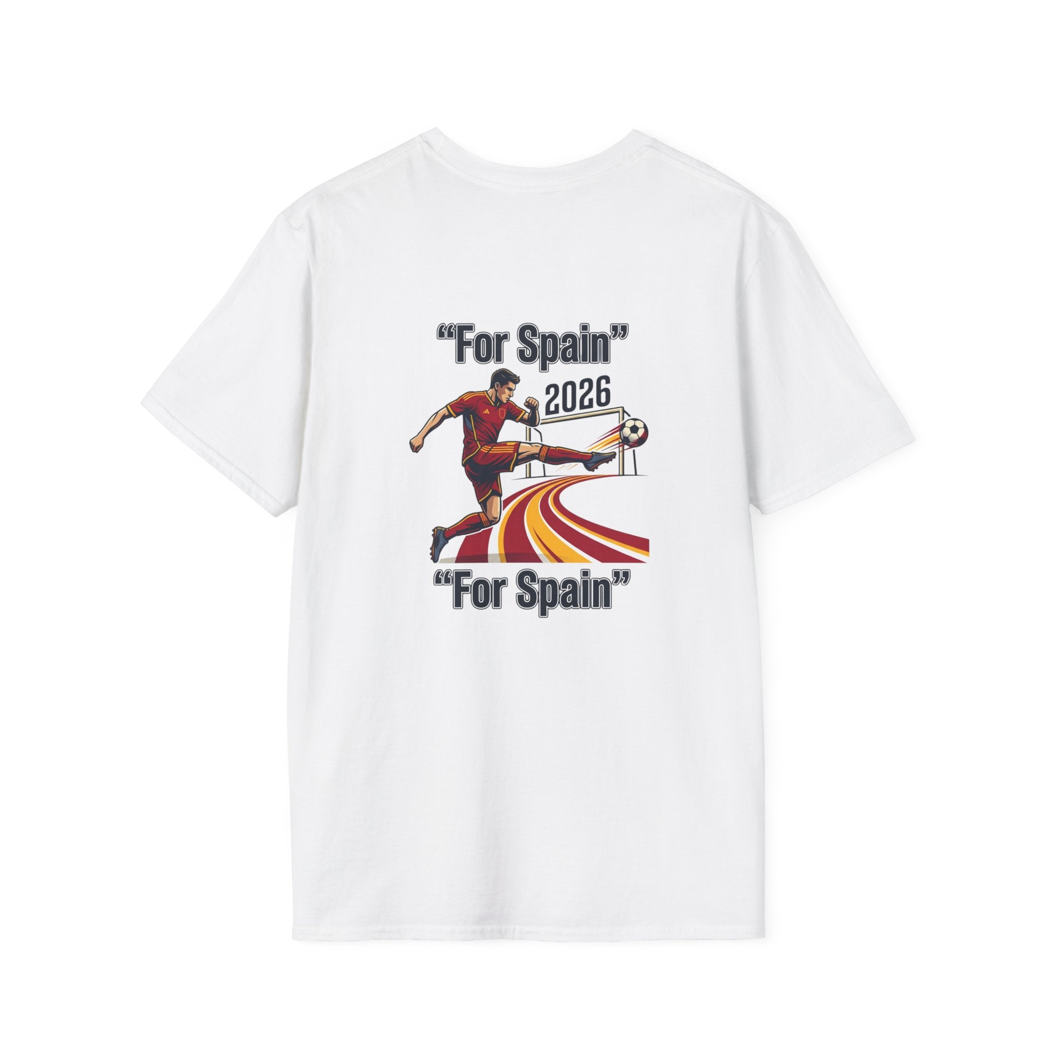 "For Spain" 2026 Soccer Player T-Shirt | Spanish Flag Stripes
