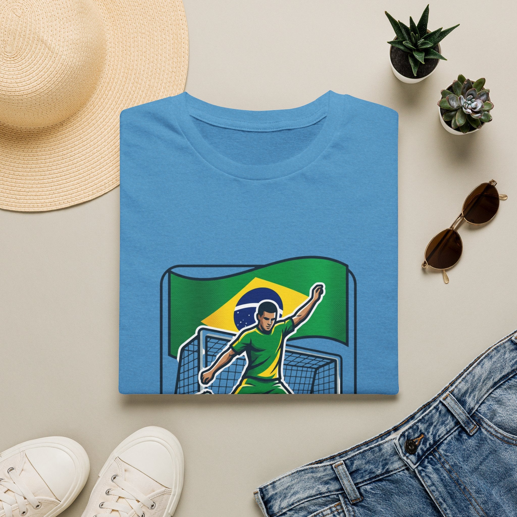 Brazil Soccer Goalie T-Shirt | Brazil Flag Football 2026 Jersey