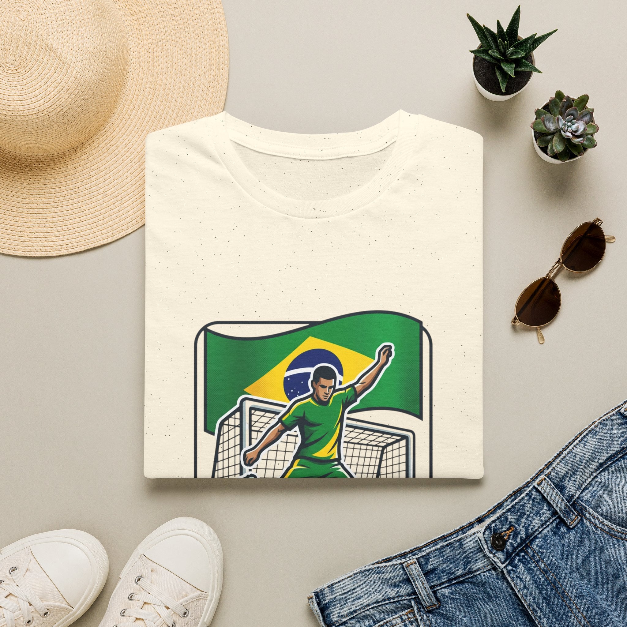 Brazil Soccer Goalie T-Shirt | Brazil Flag Football 2026 Jersey