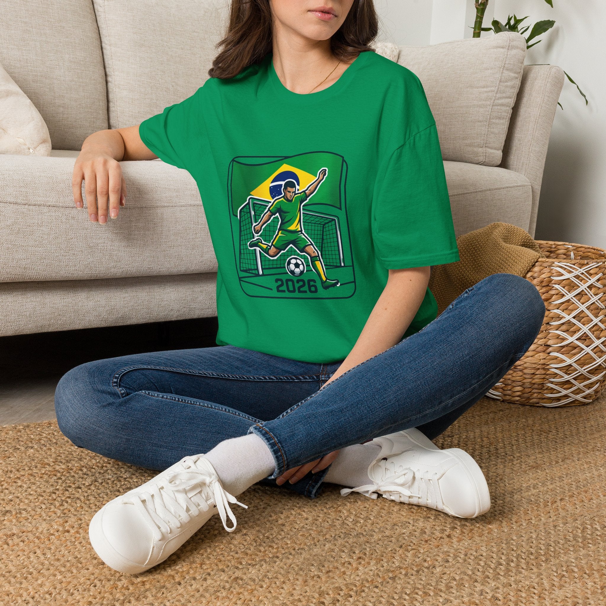 Brazil Soccer Goalie T-Shirt | Brazil Flag Football 2026 Jersey