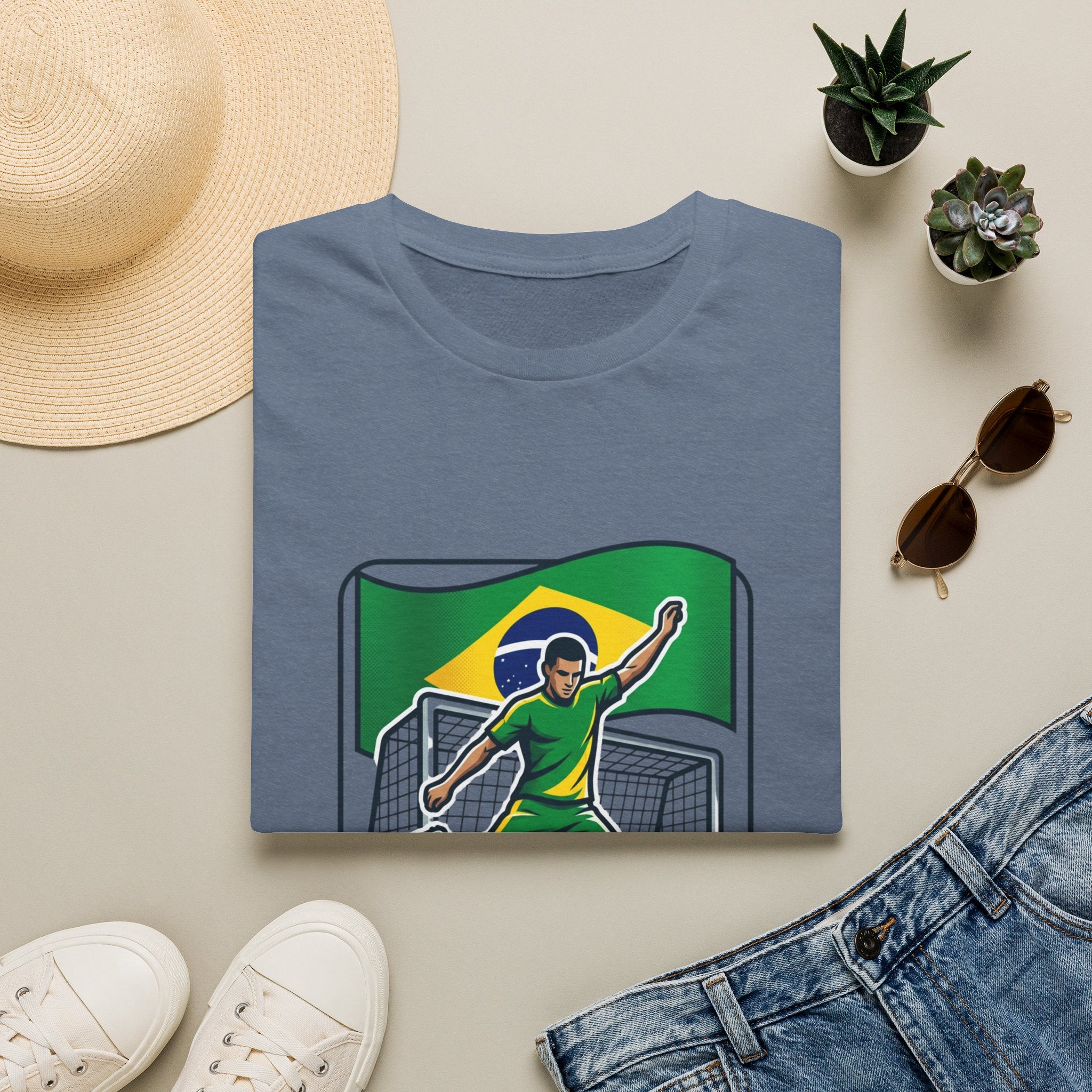 Brazil Soccer Goalie T-Shirt | Brazil Flag Football 2026 Jersey