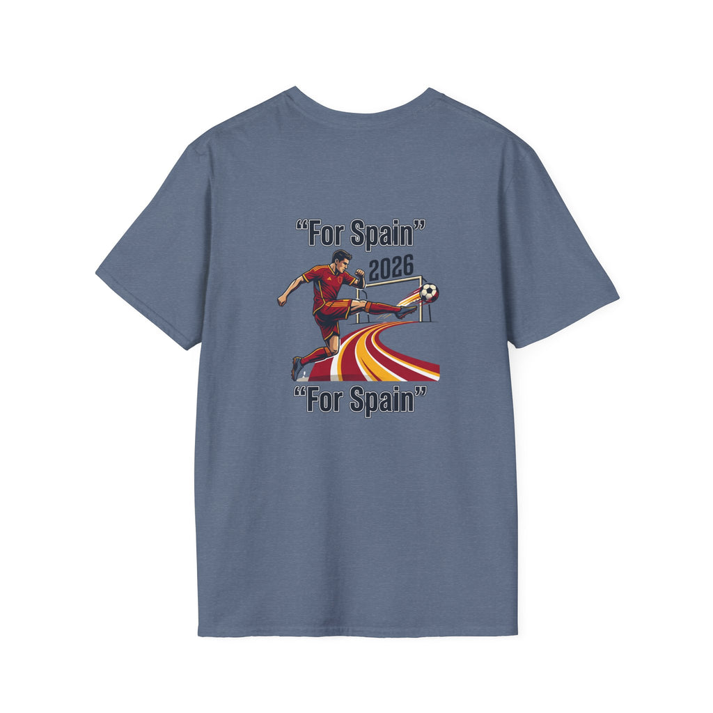 "For Spain" 2026 Soccer Player T-Shirt | Spanish Flag Stripes
