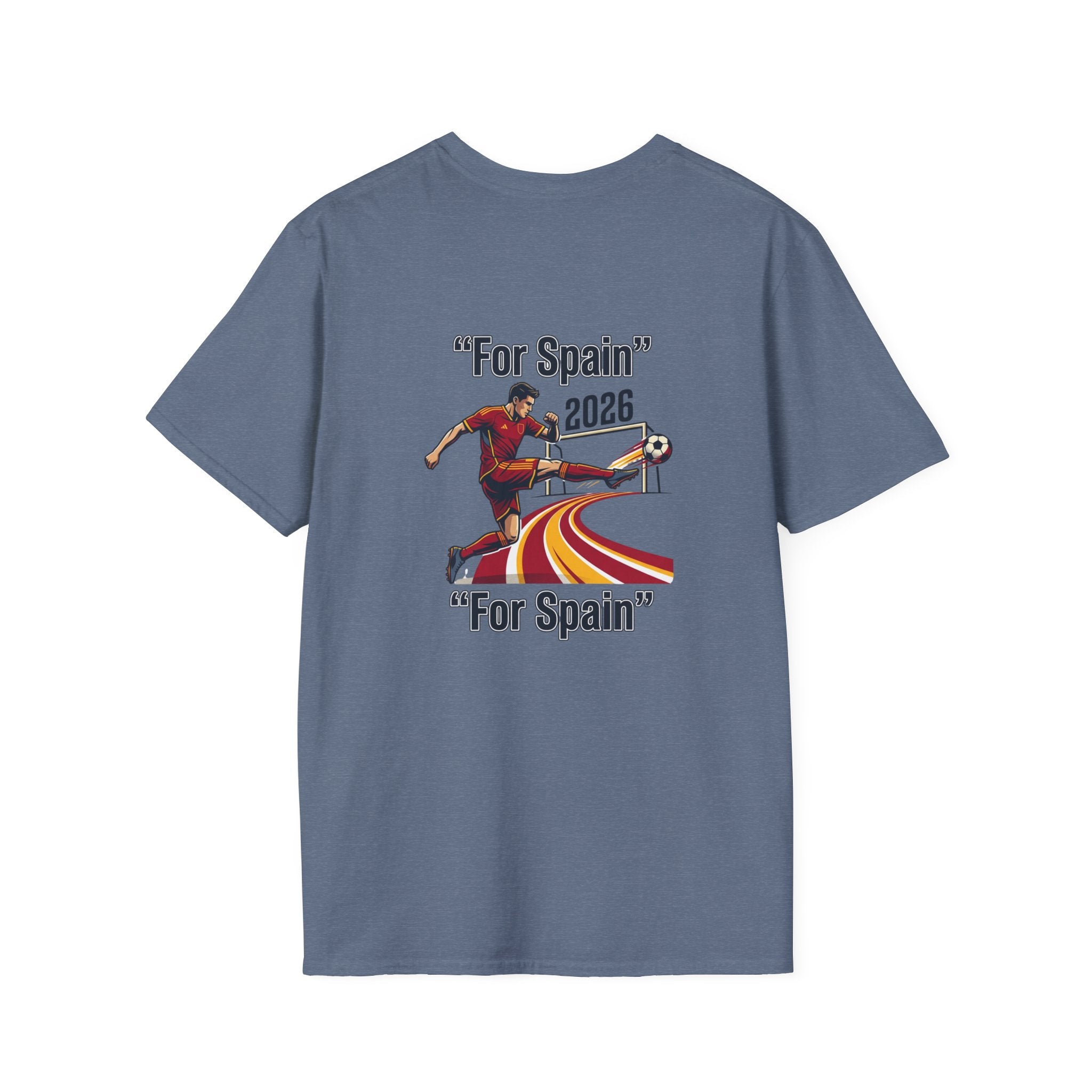 "For Spain" 2026 Soccer Player T-Shirt | Spanish Flag Stripes