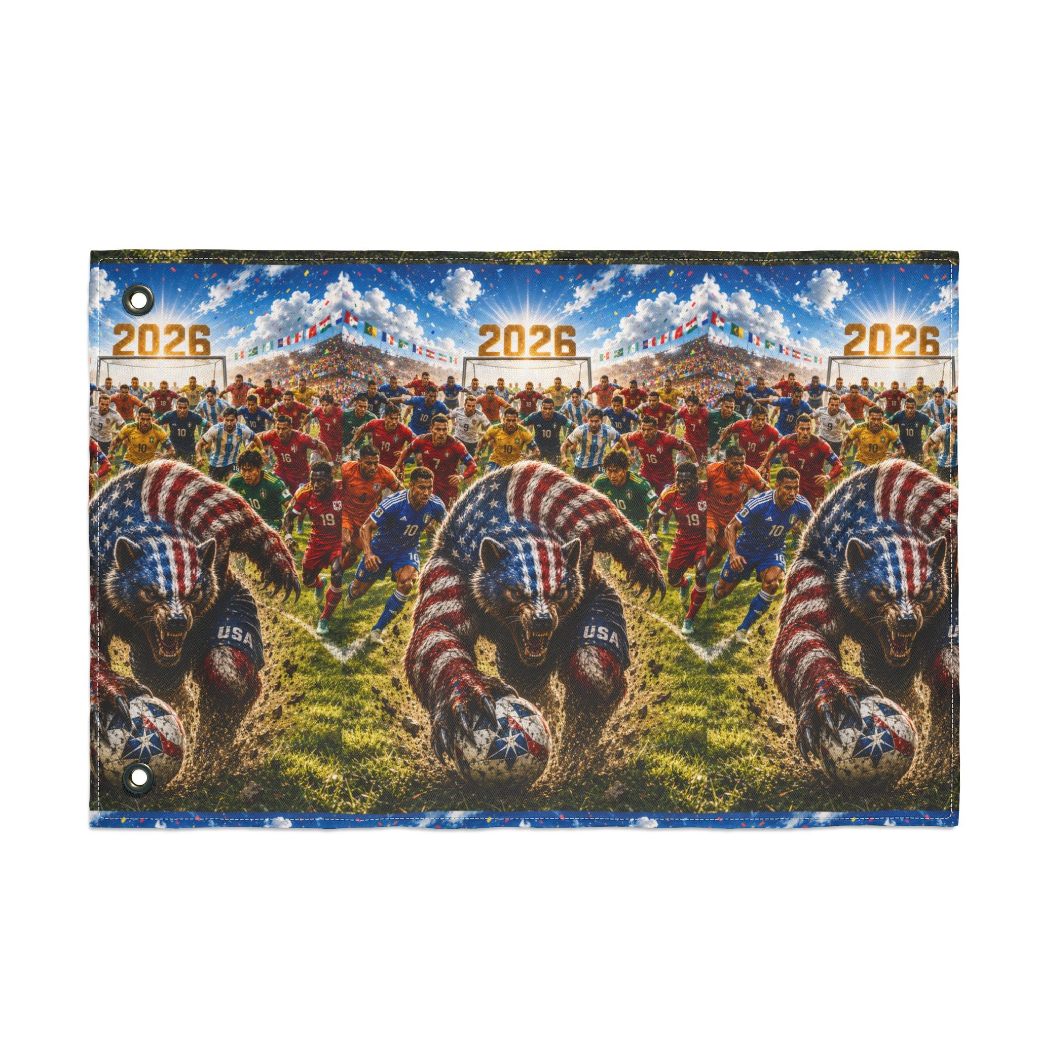 2026 USA Football Flag — Double-Sided Patriotic Gridiron Garden Flag