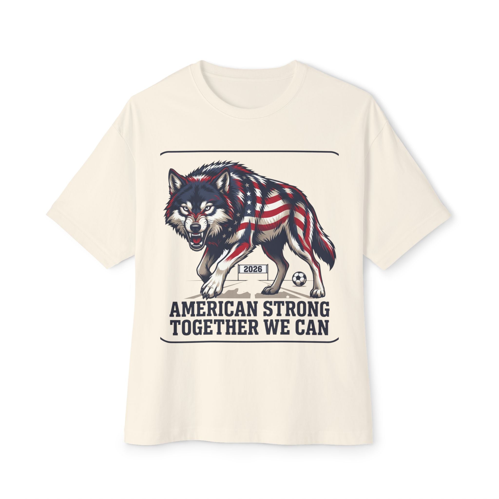 American Flag Wolf Together We Can Tee | Patriotic Shirt