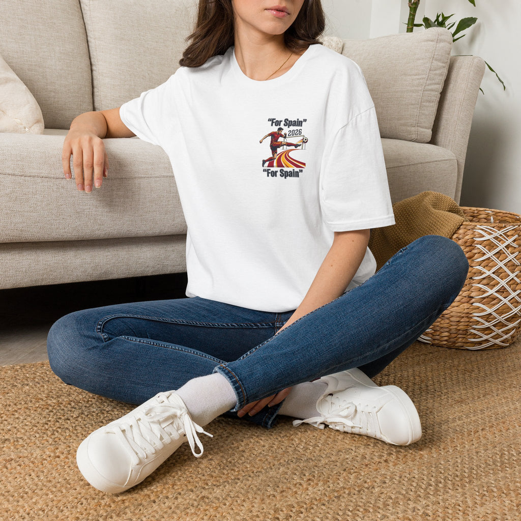 "For Spain" 2026 Soccer Player T-Shirt | Spanish Flag Stripes