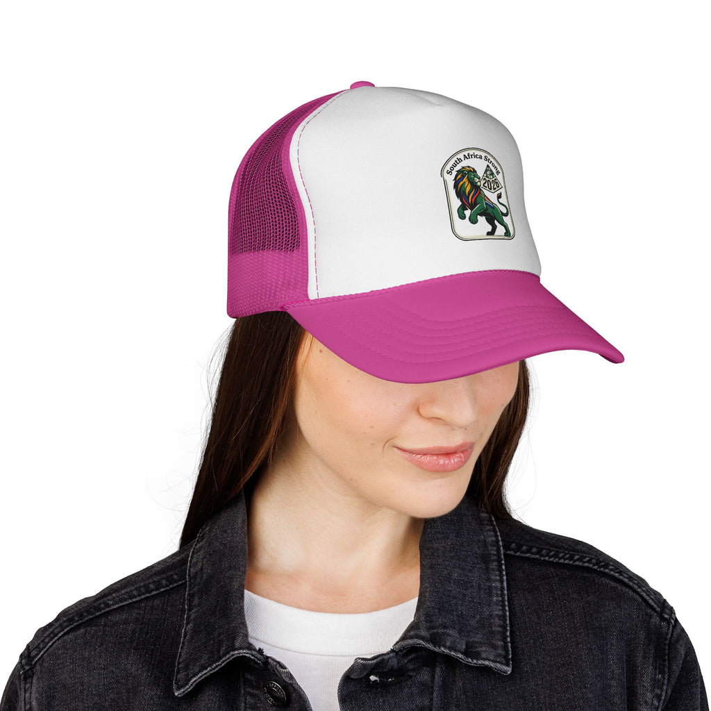 Rasta Lion Patch Trucker Cap | Reggae Lion Mesh Hat