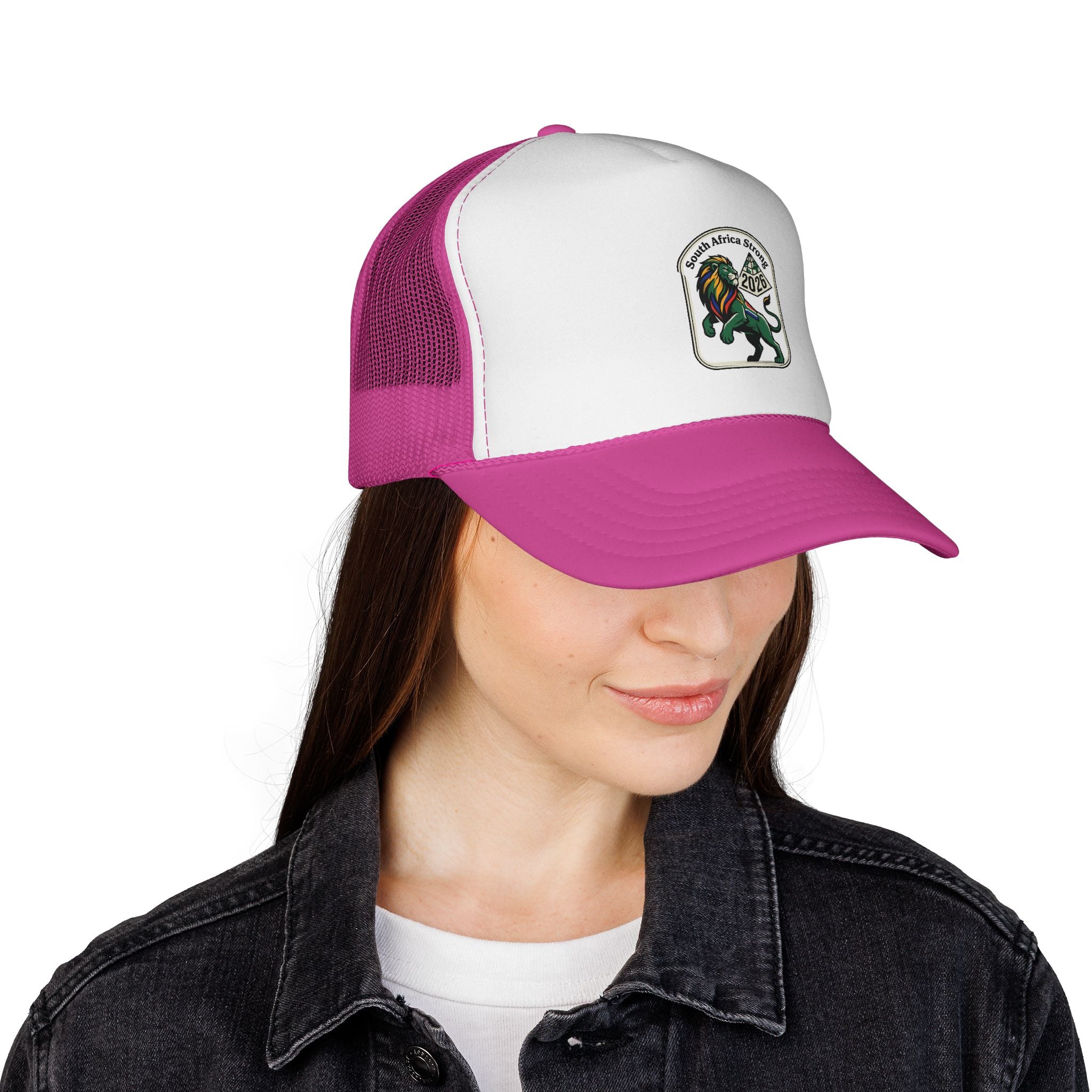 Rasta Lion Patch Trucker Cap | Reggae Lion Mesh Hat