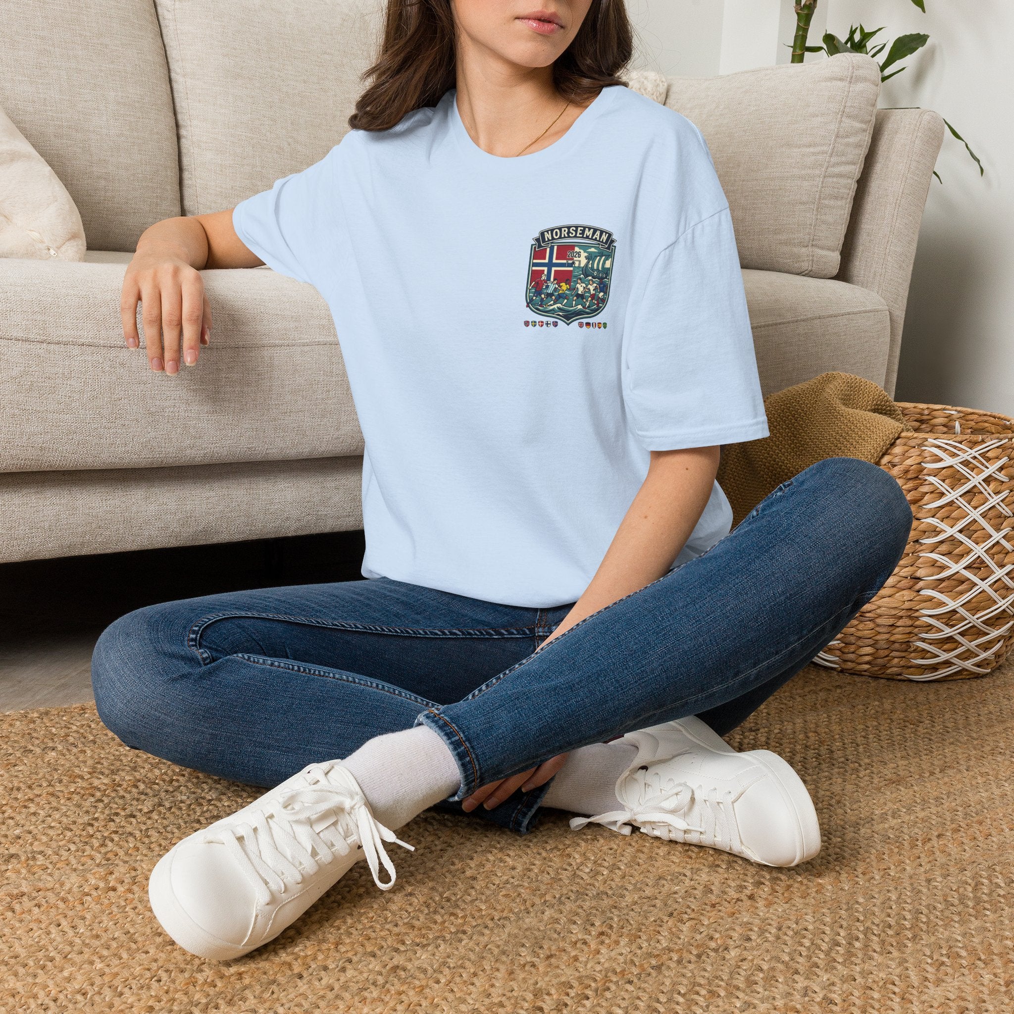 Norseman Shield T-Shirt — Norwegian Crest Graphic Tee