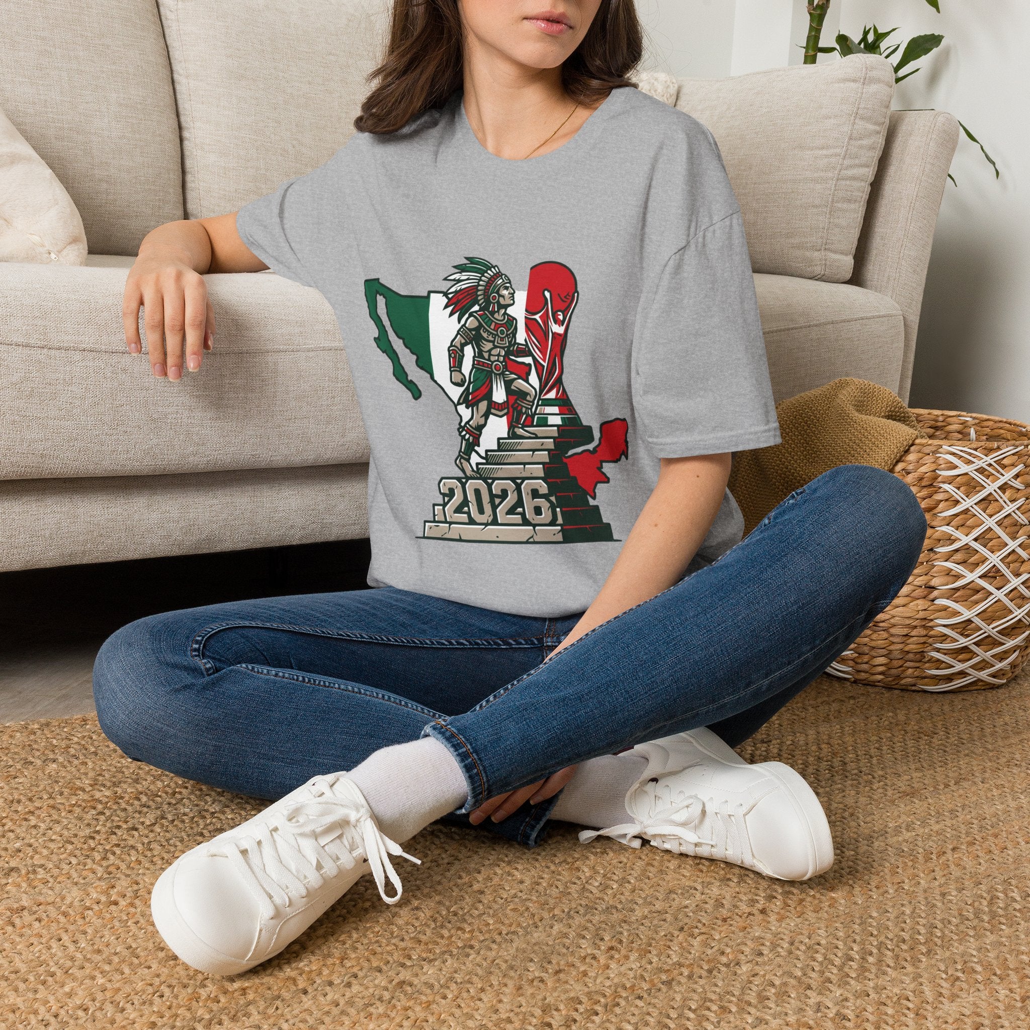 Aztec Warrior Mexico Map T-Shirt | 2026 Tournament Design