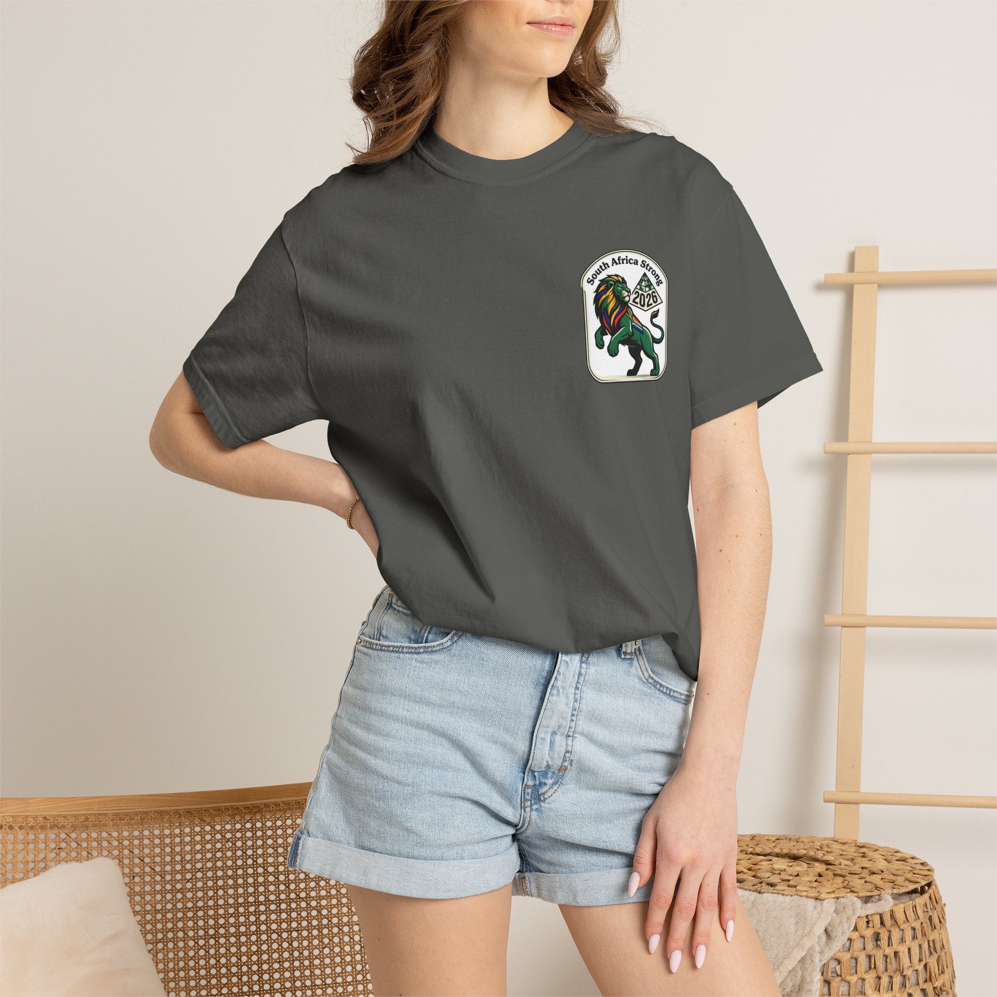 South Africa Strong Lion 2026 T-Shirt | Retro Pride Patch