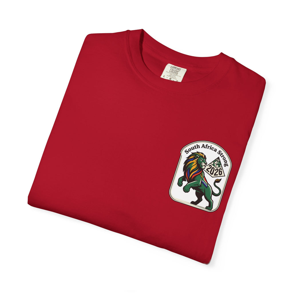 South Africa Strong Lion 2026 T-Shirt | Retro Pride Patch