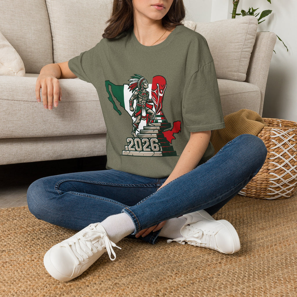 Aztec Warrior Mexico Map T-Shirt | 2026 Tournament Design