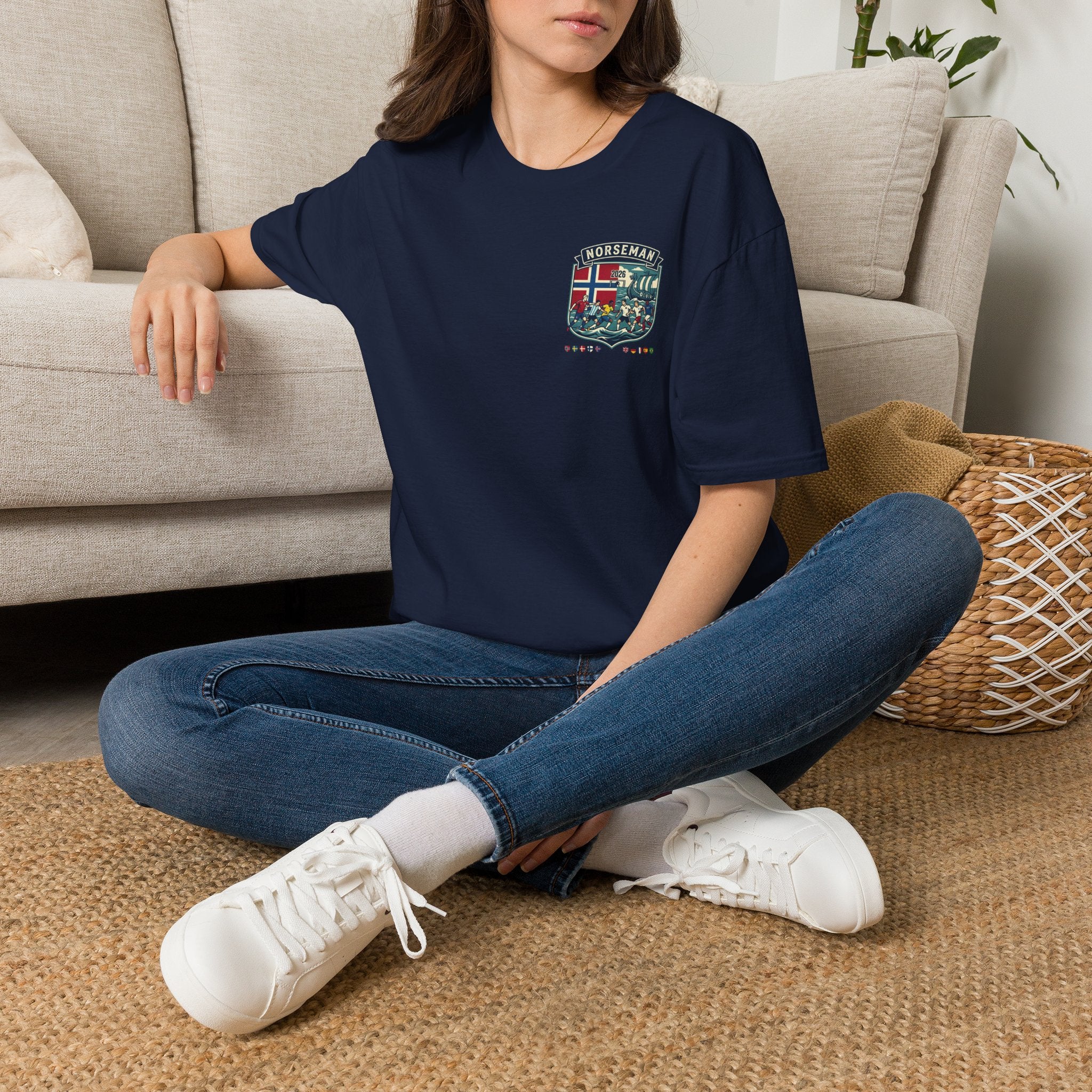Norseman Shield T-Shirt — Norwegian Crest Graphic Tee