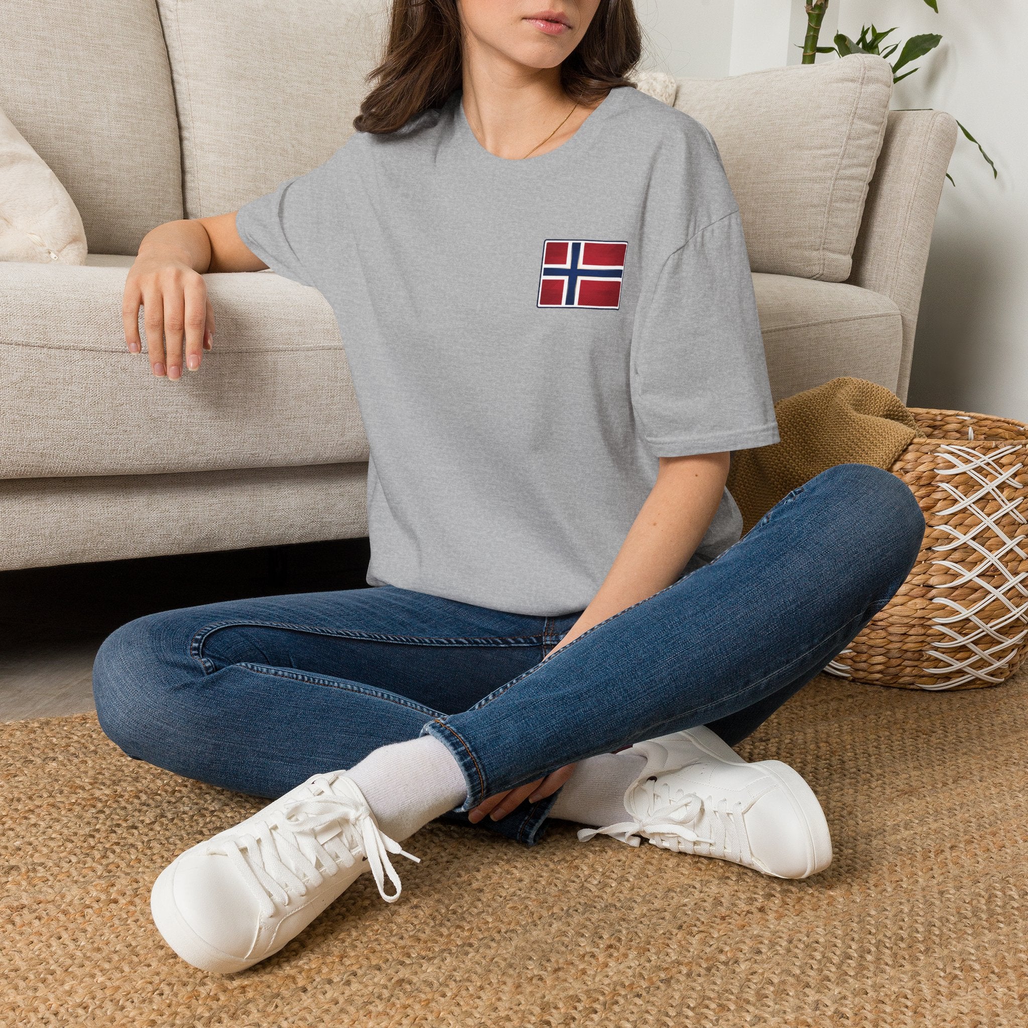 Norway Flag Chest Pocket T‑Shirt — Minimal Scandinavian Pride Tee