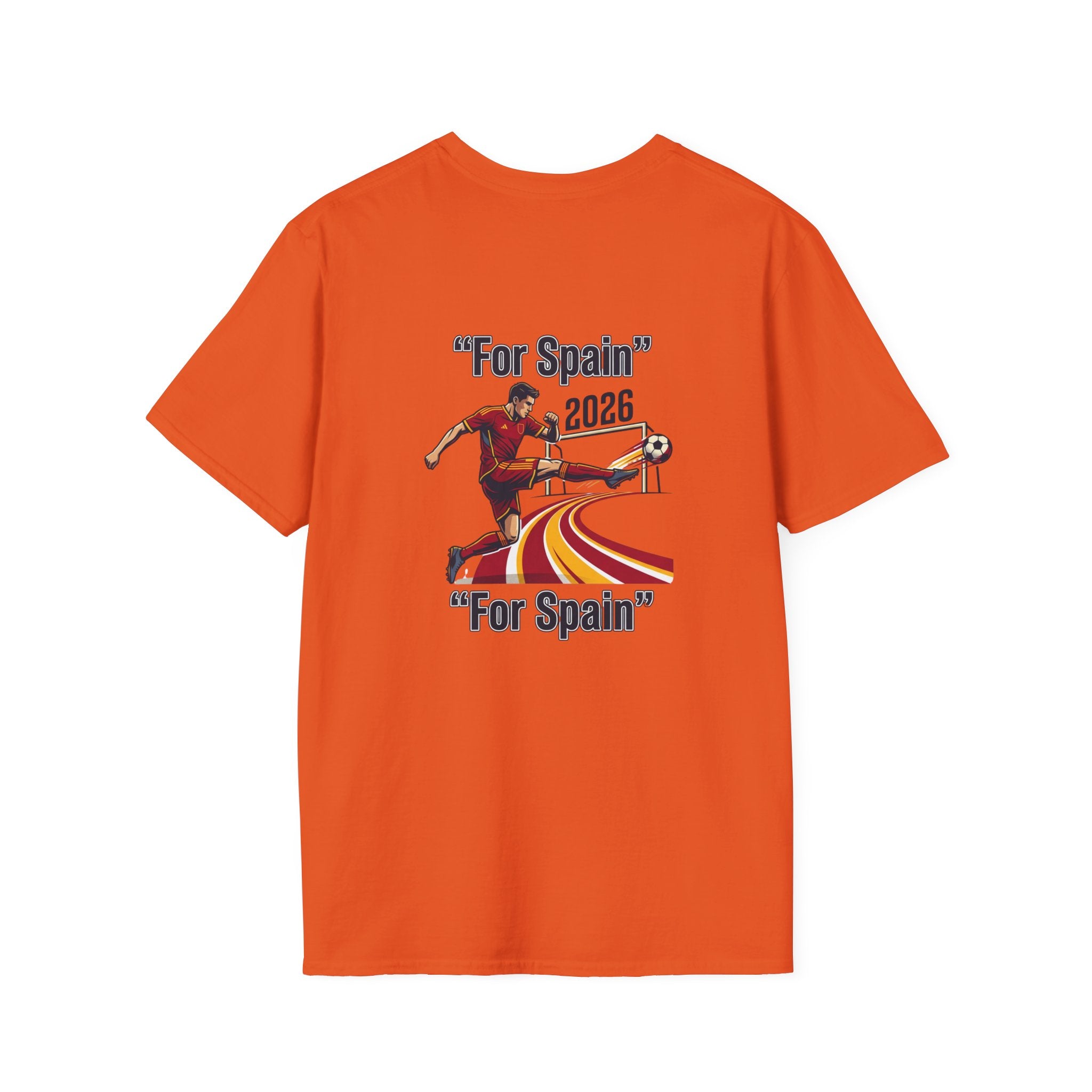 "For Spain" 2026 Soccer Player T-Shirt | Spanish Flag Stripes