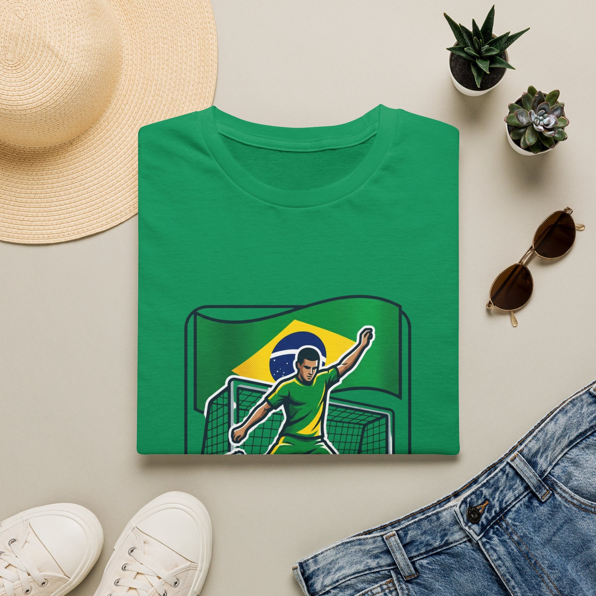 Brazil Soccer Goalie T-Shirt | Brazil Flag Football 2026 Jersey