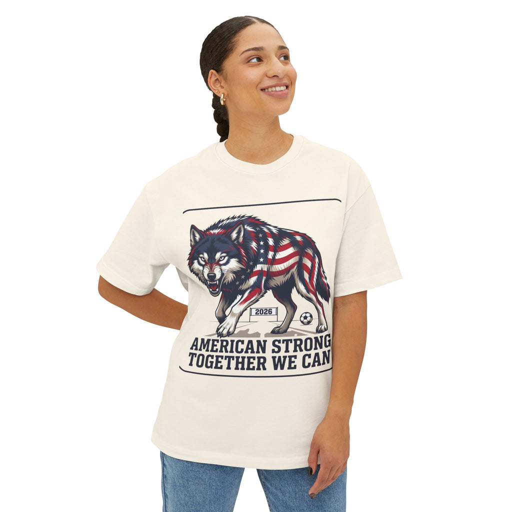 American Flag Wolf Together We Can Tee | Patriotic Shirt