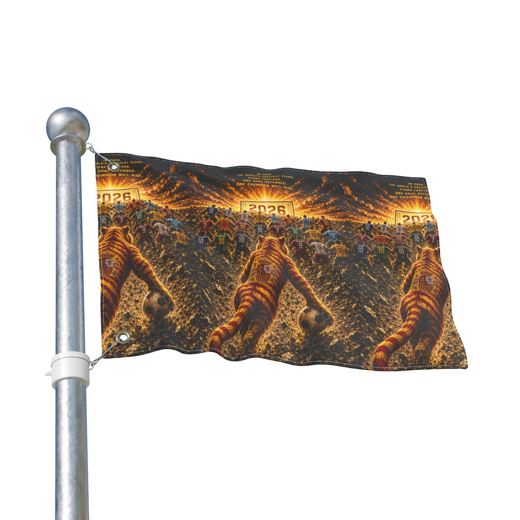 2026 Tiger Parade Double-Sided Flag — Retro Festival Banner
