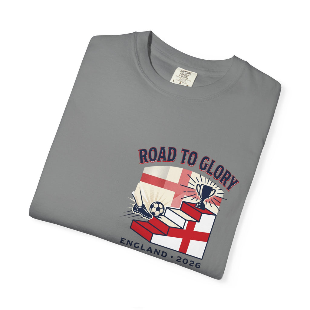 Road to Glory England 2026 Soccer Crest T-Shirt | Football Graphic Tee