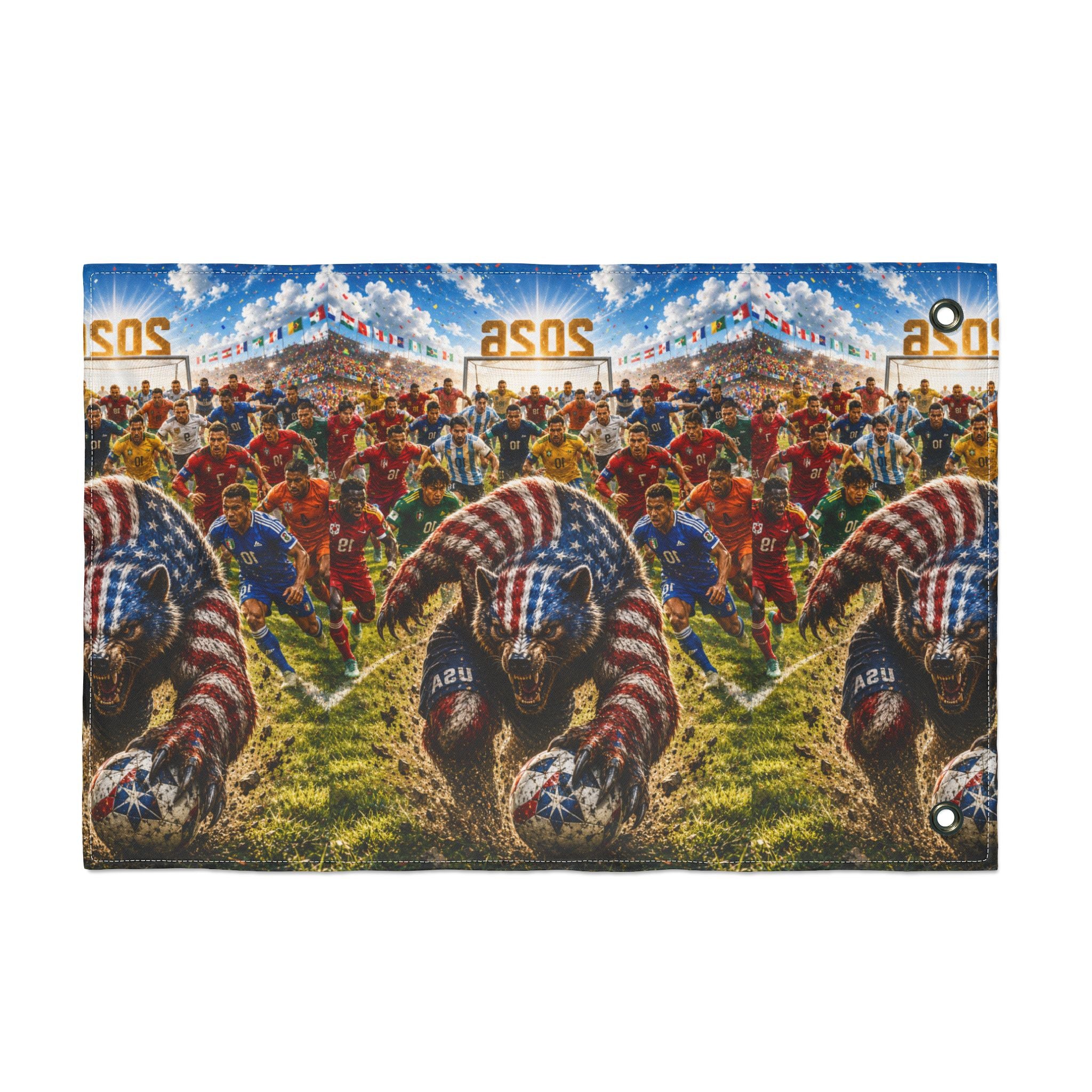 2026 USA Football Flag — Double-Sided Patriotic Gridiron Garden Flag