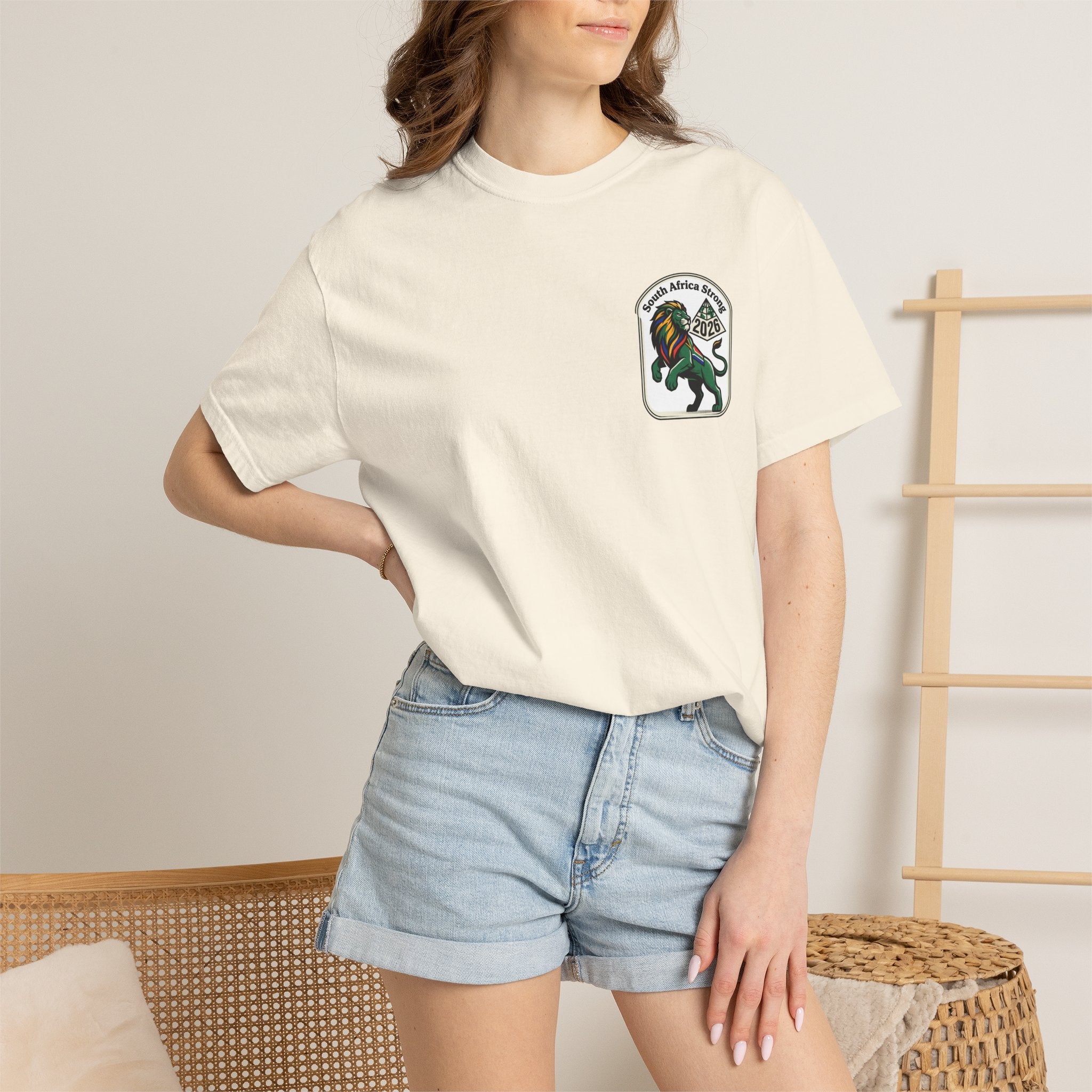 South Africa Strong Lion 2026 T-Shirt | Retro Pride Patch