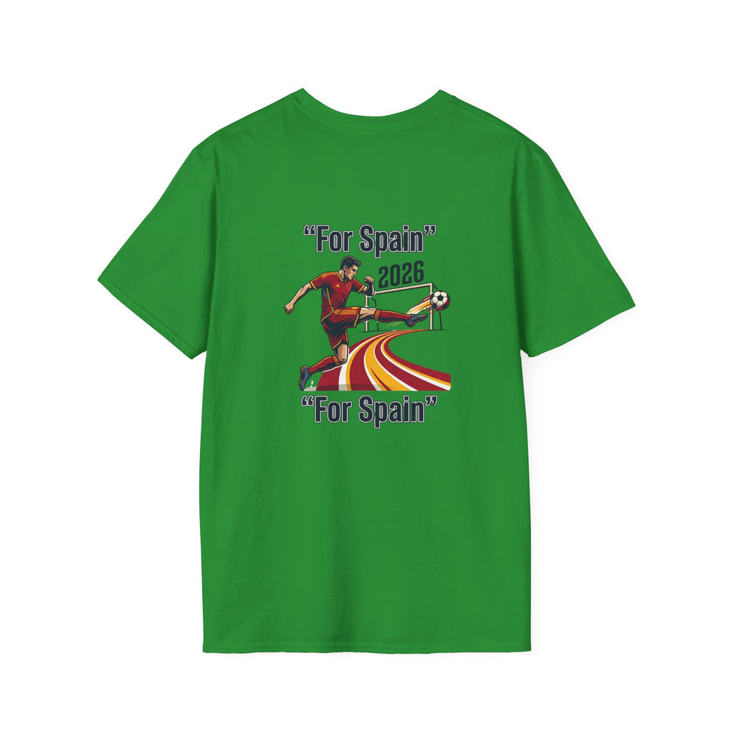 "For Spain" 2026 Soccer Player T-Shirt | Spanish Flag Stripes