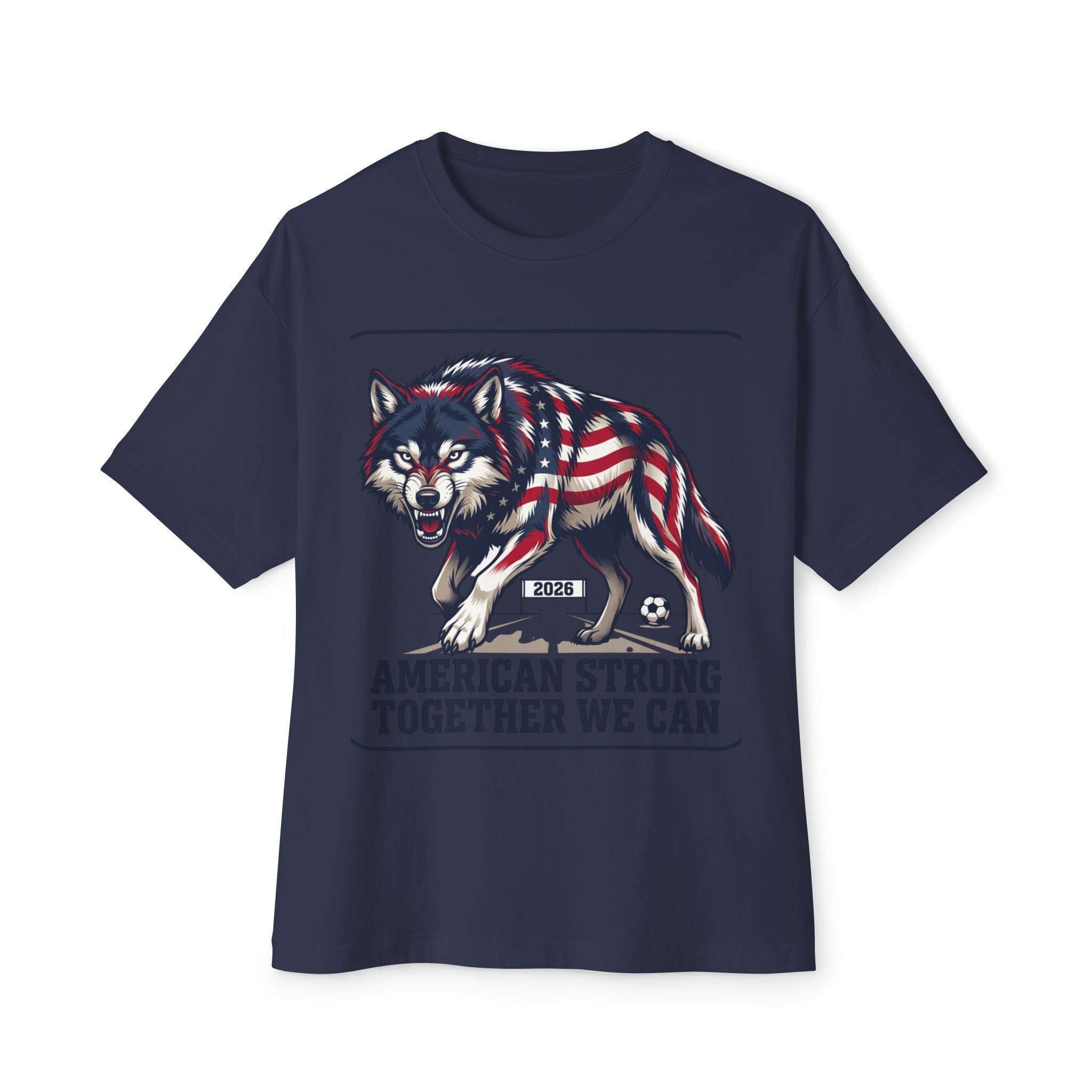 American Flag Wolf Together We Can Tee | Patriotic Shirt