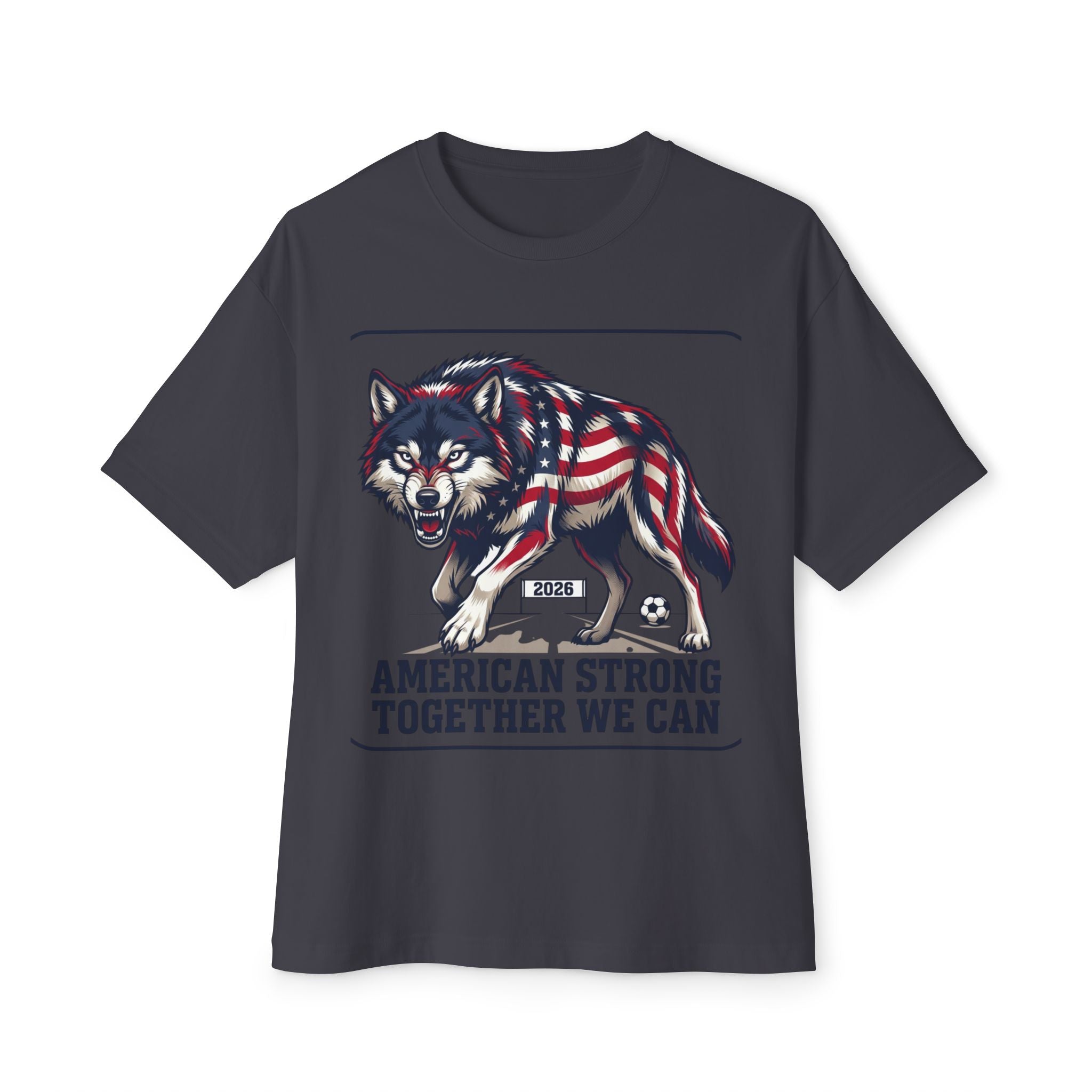 American Flag Wolf Together We Can Tee | Patriotic Shirt