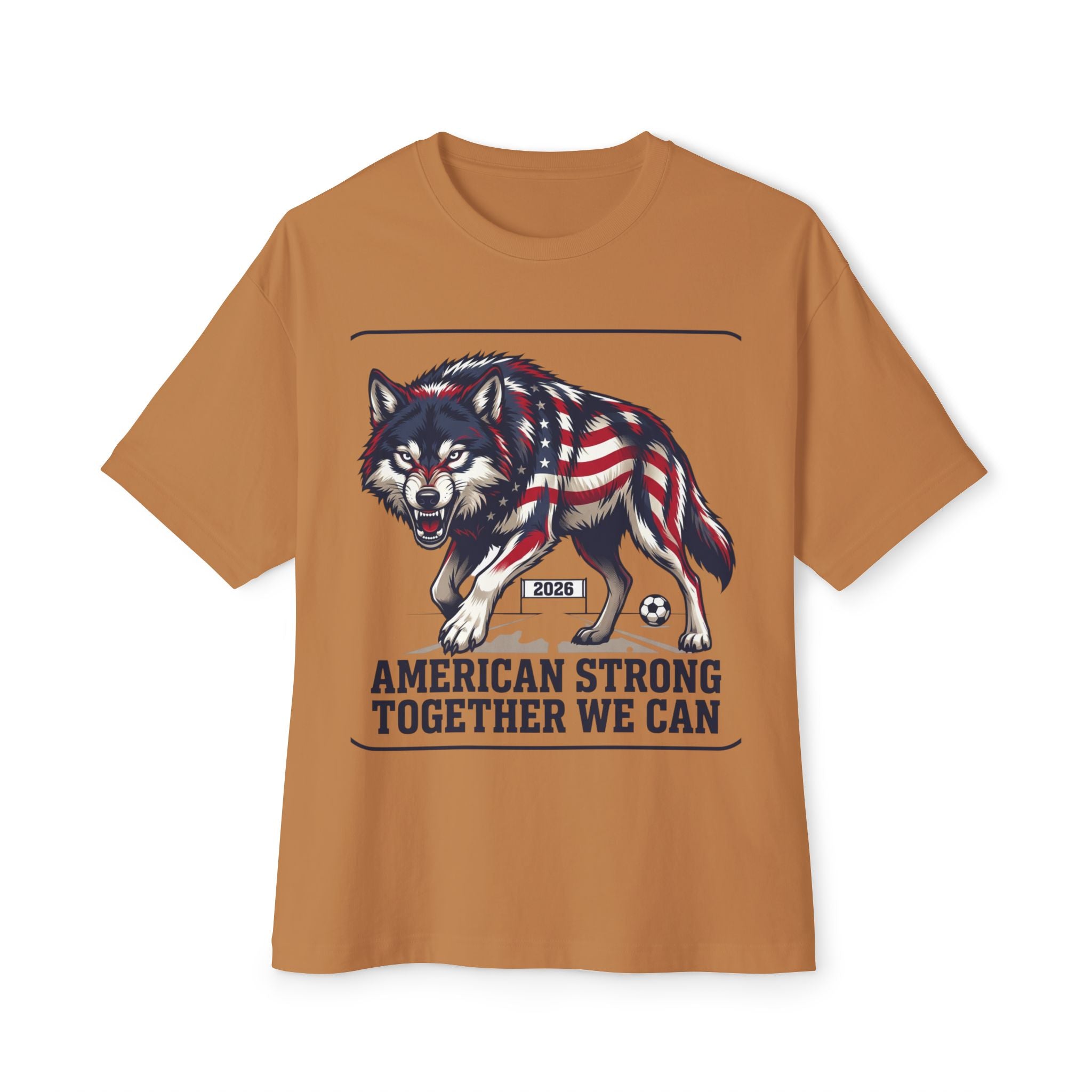 American Flag Wolf Together We Can Tee | Patriotic Shirt