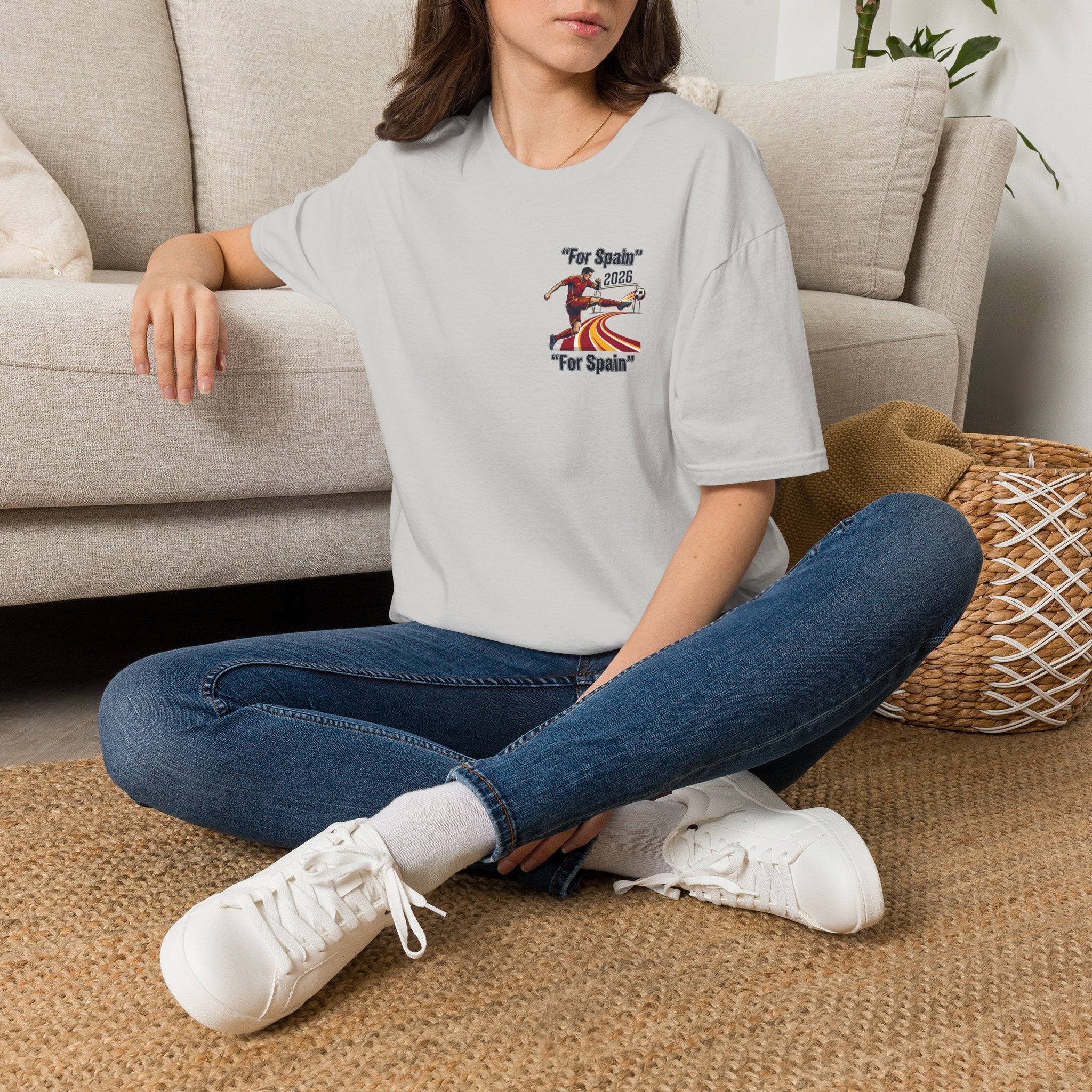 "For Spain" 2026 Soccer Player T-Shirt | Spanish Flag Stripes