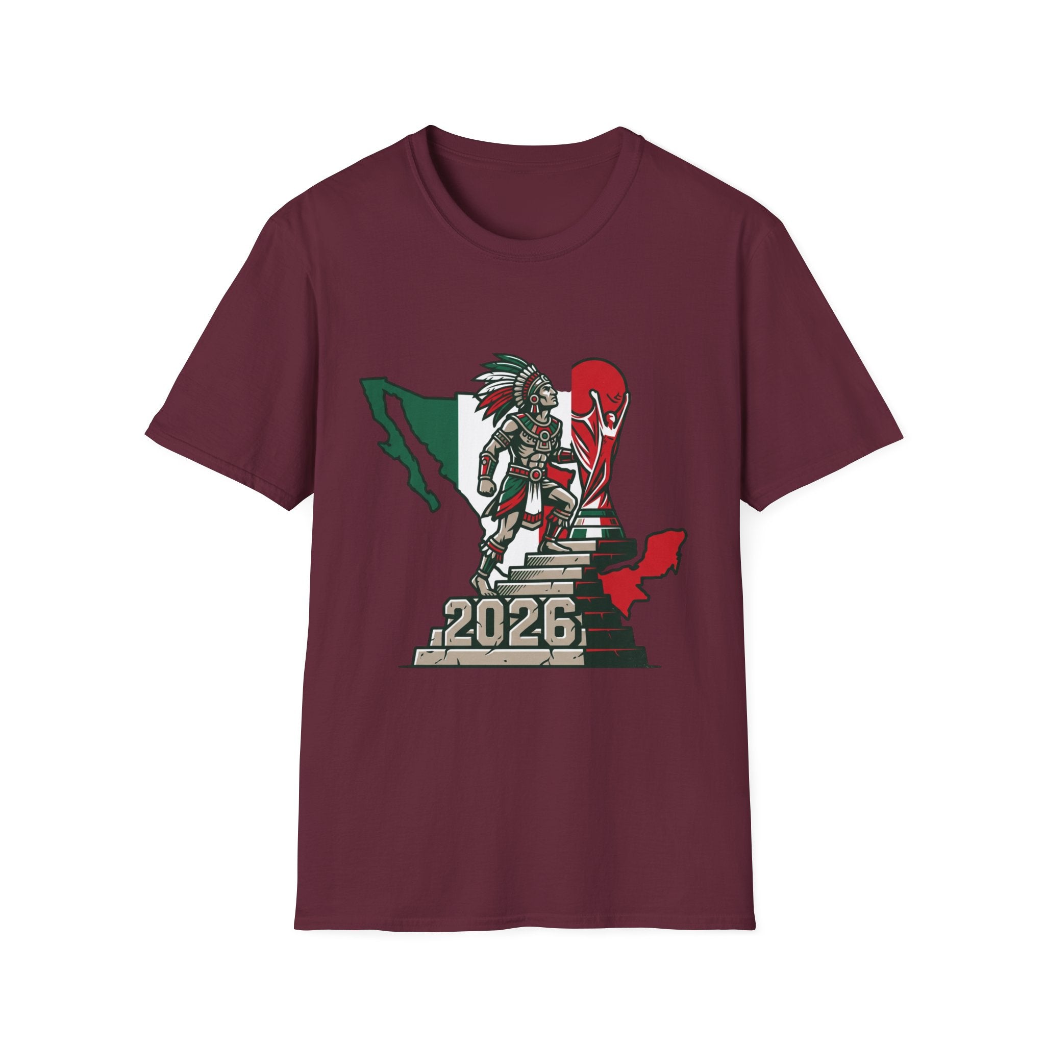 Aztec Warrior Mexico Map T-Shirt | 2026 Tournament Design