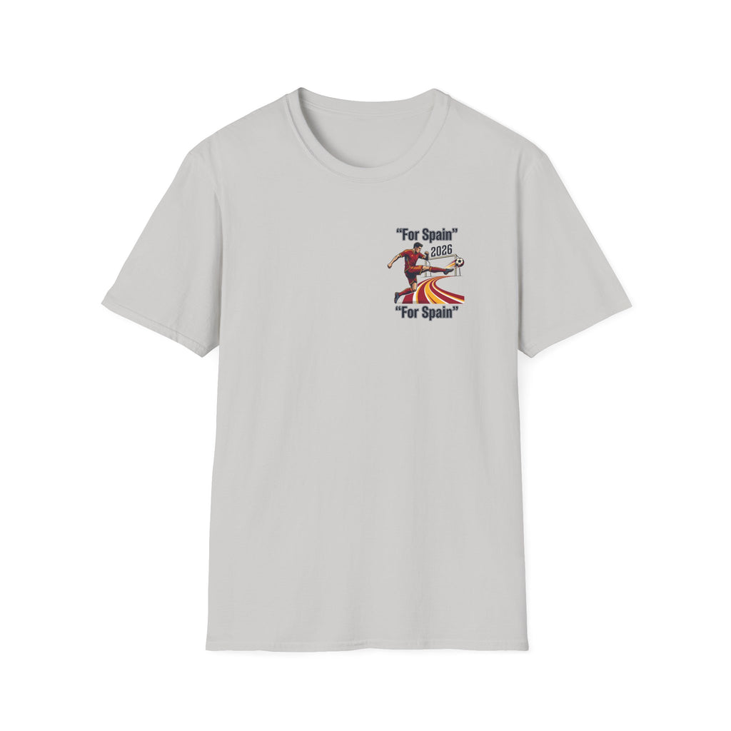 "For Spain" 2026 Soccer Player T-Shirt | Spanish Flag Stripes