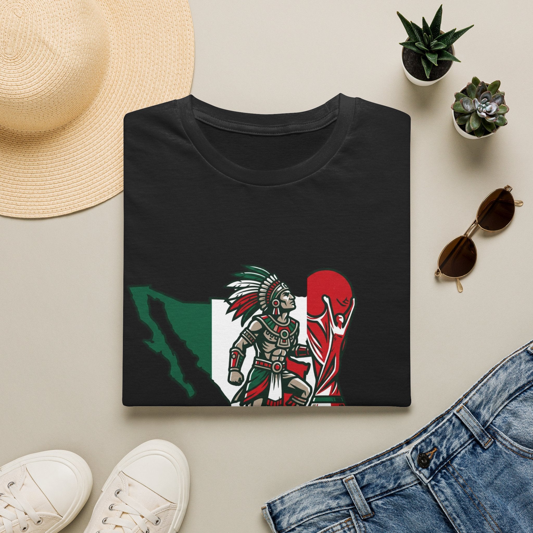 Aztec Warrior Mexico Map T-Shirt | 2026 Tournament Design