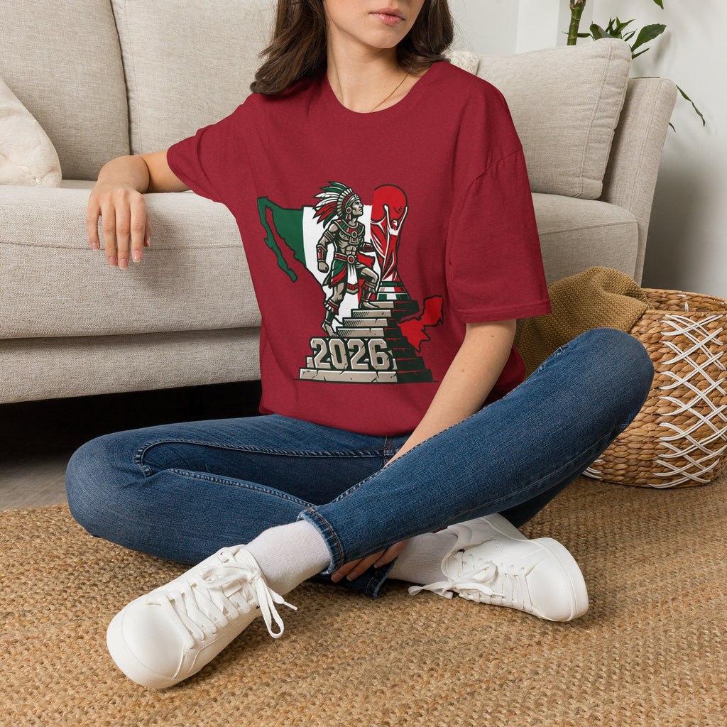 Aztec Warrior Mexico Map T-Shirt | 2026 Tournament Design