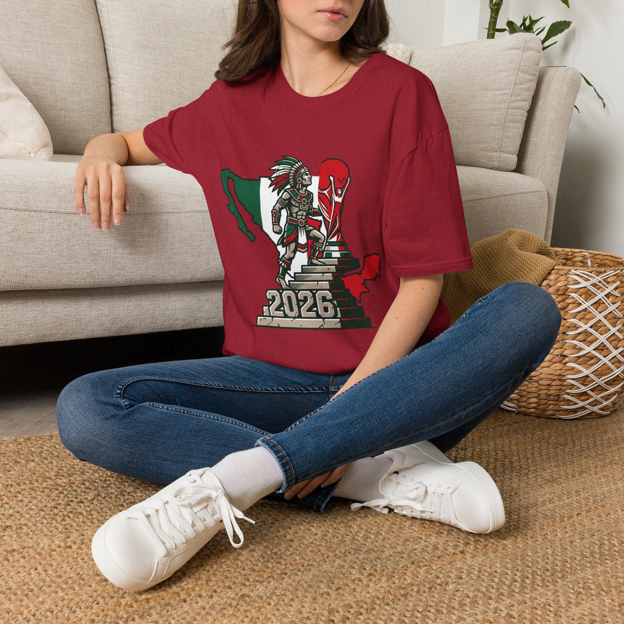 Aztec Warrior Mexico Map T-Shirt | 2026 Tournament Design
