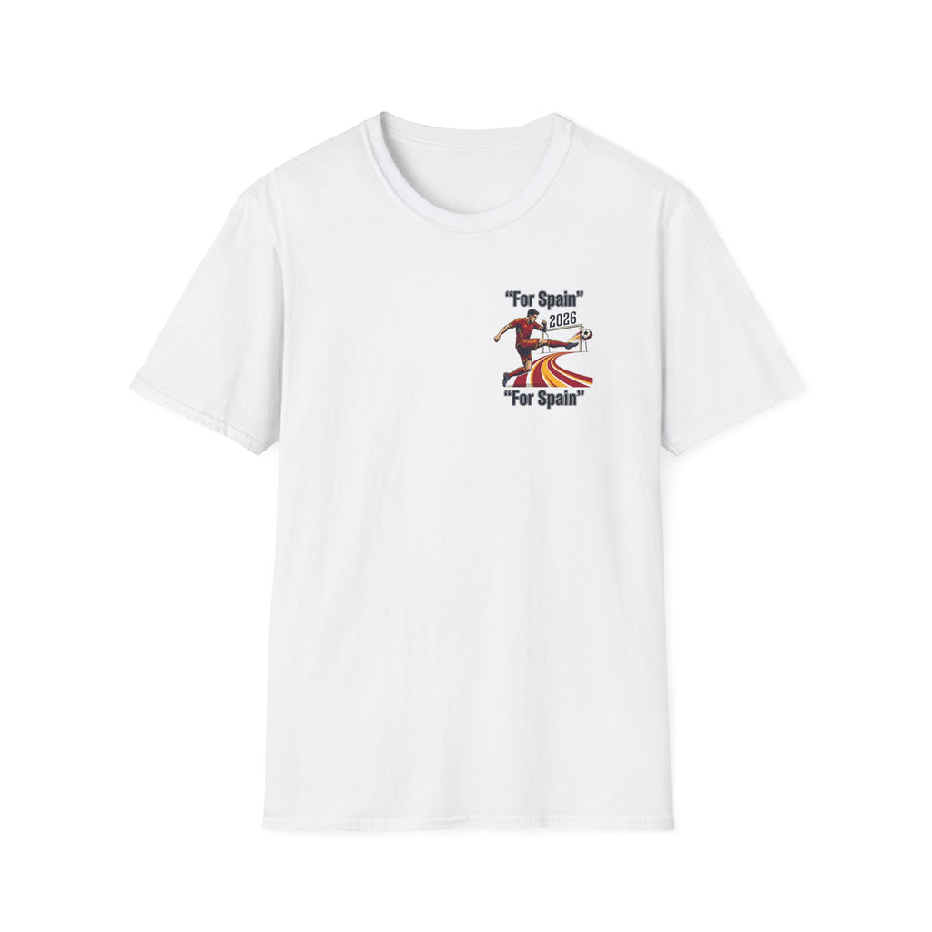 "For Spain" 2026 Soccer Player T-Shirt | Spanish Flag Stripes
