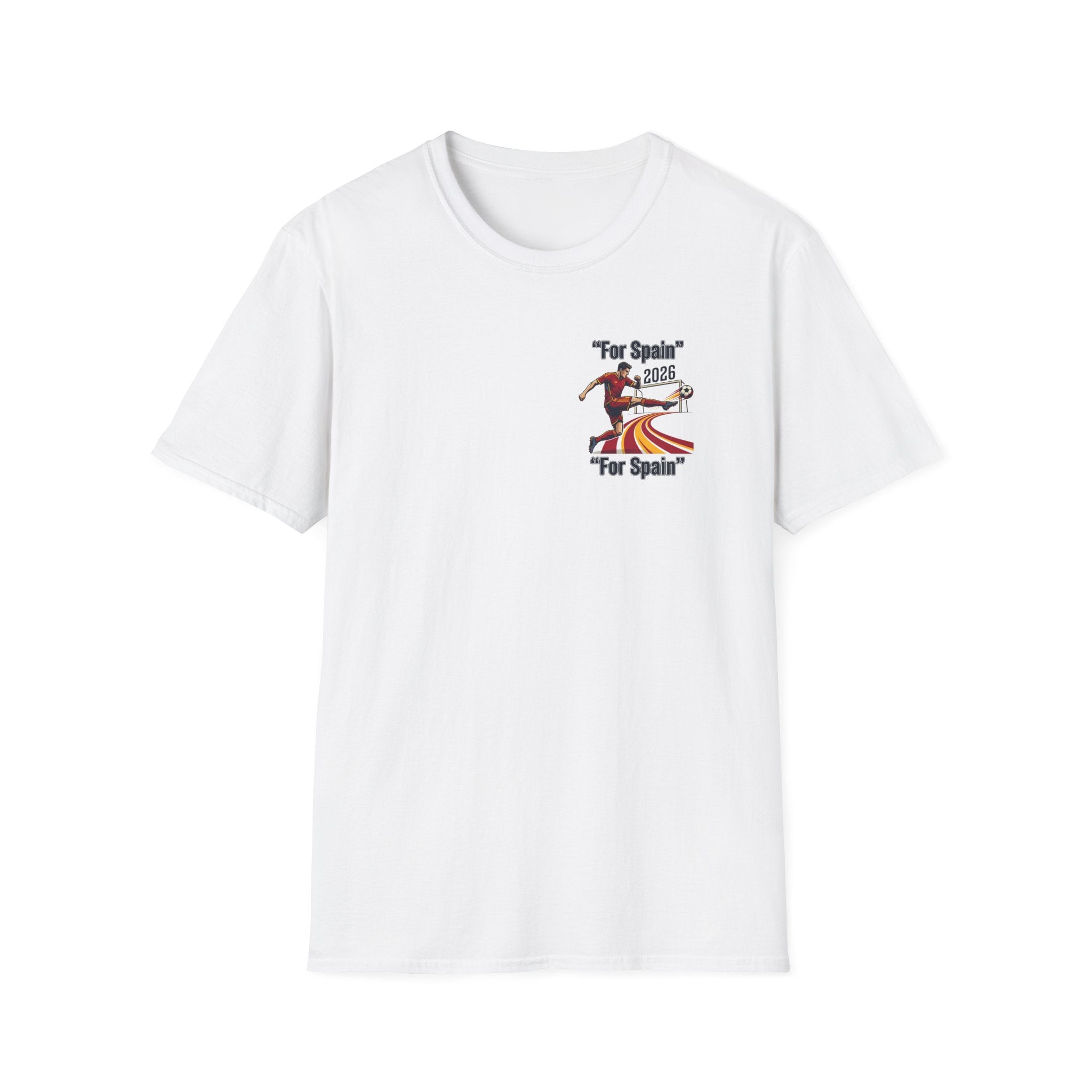 "For Spain" 2026 Soccer Player T-Shirt | Spanish Flag Stripes