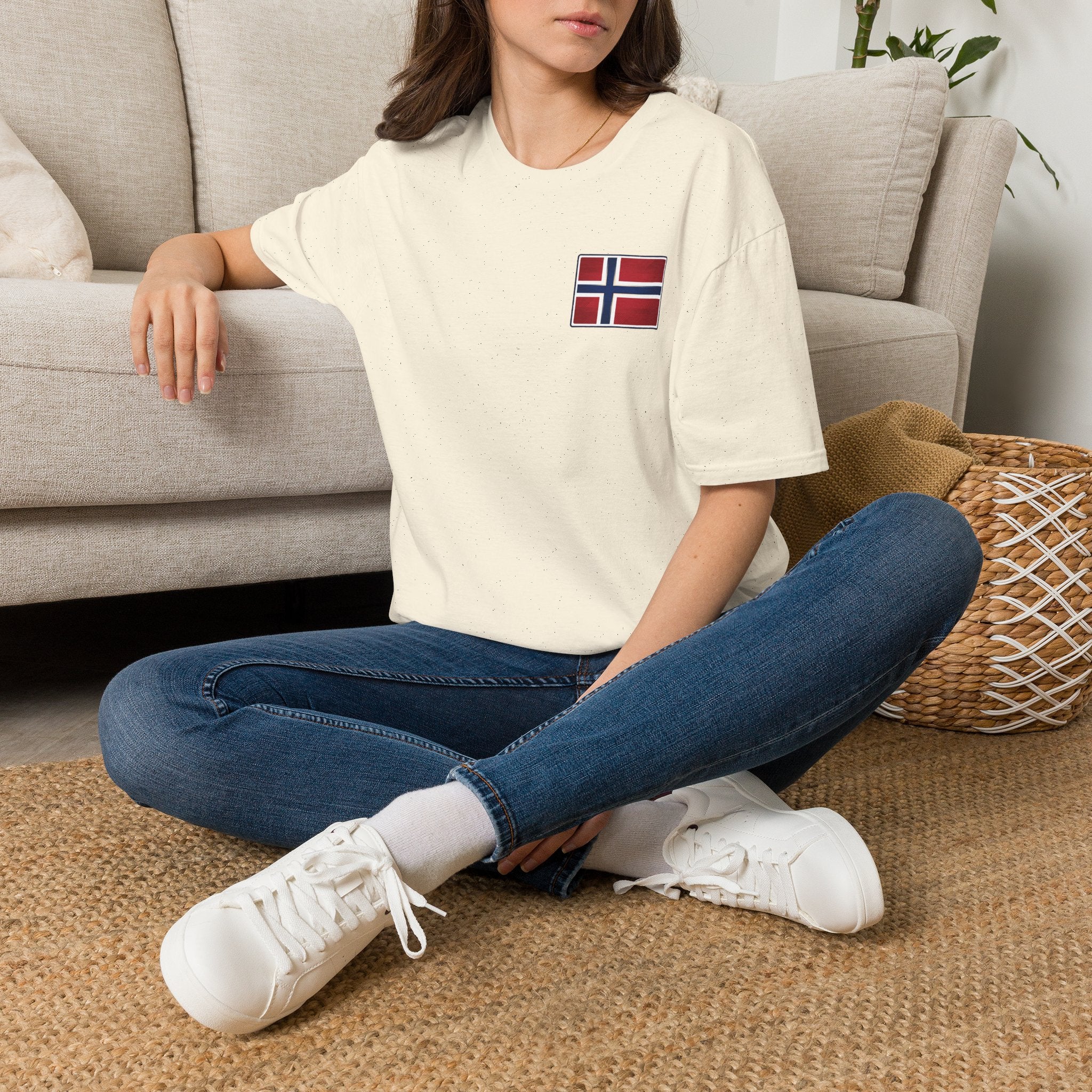 Norway Flag Chest Pocket T‑Shirt — Minimal Scandinavian Pride Tee