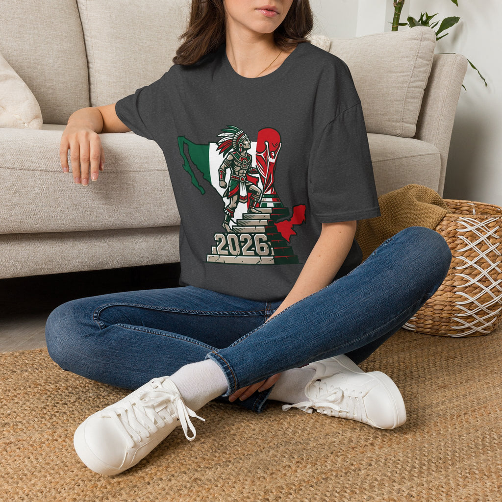 Aztec Warrior Mexico Map T-Shirt | 2026 Tournament Design