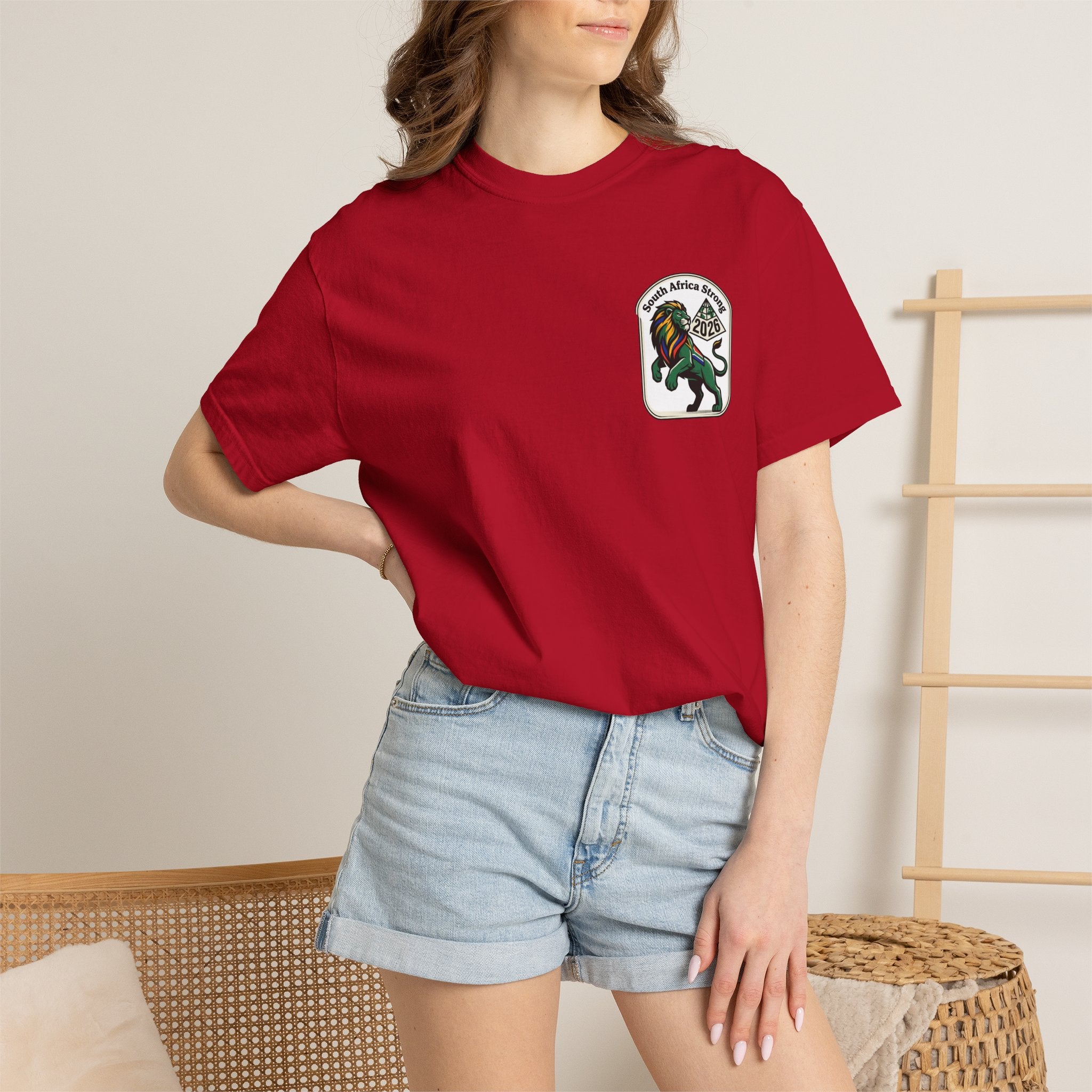 South Africa Strong Lion 2026 T-Shirt | Retro Pride Patch