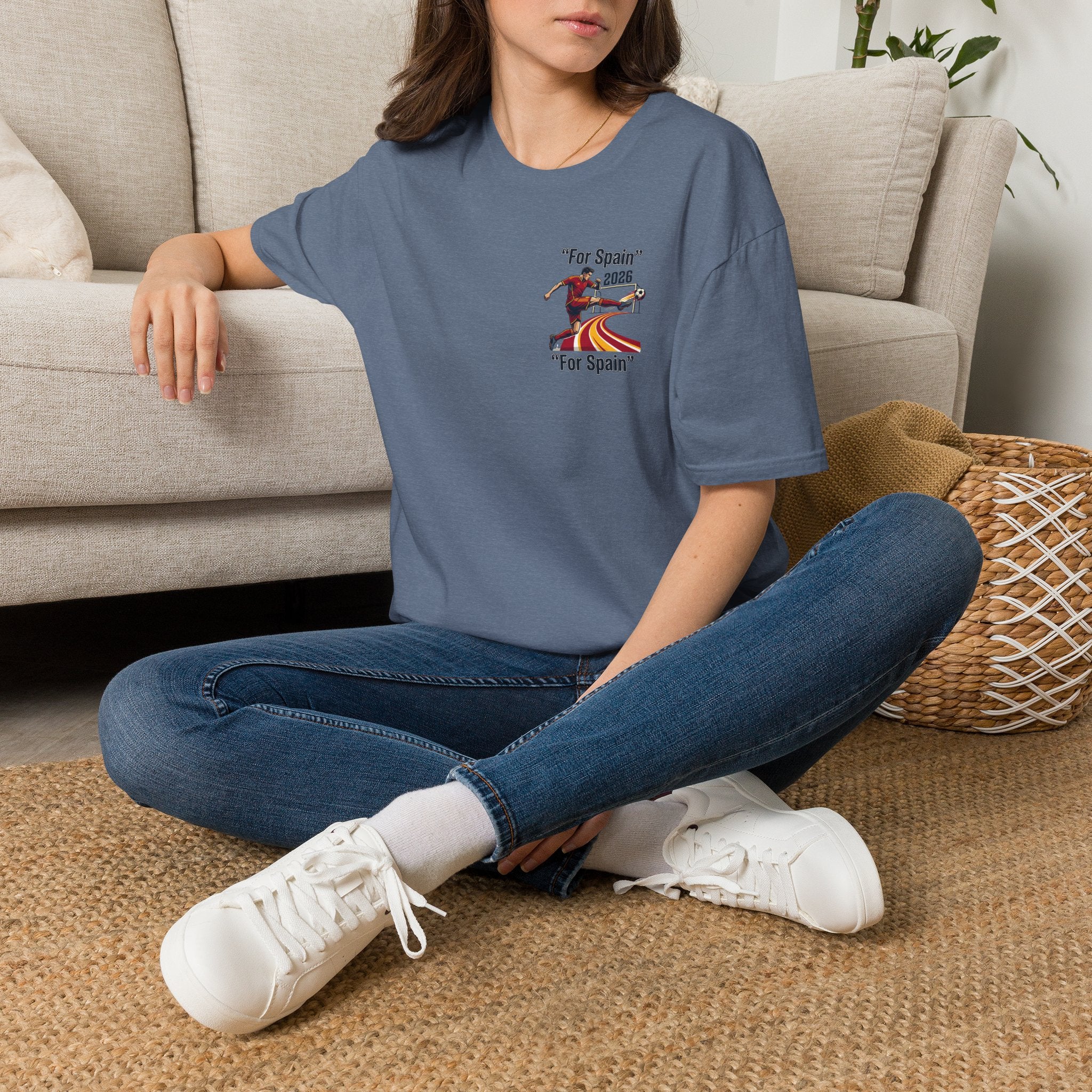 "For Spain" 2026 Soccer Player T-Shirt | Spanish Flag Stripes