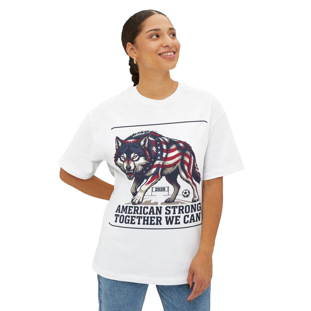 American Flag Wolf Together We Can Tee | Patriotic Shirt