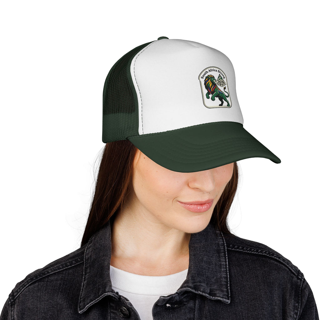 Rasta Lion Patch Trucker Cap | Reggae Lion Mesh Hat