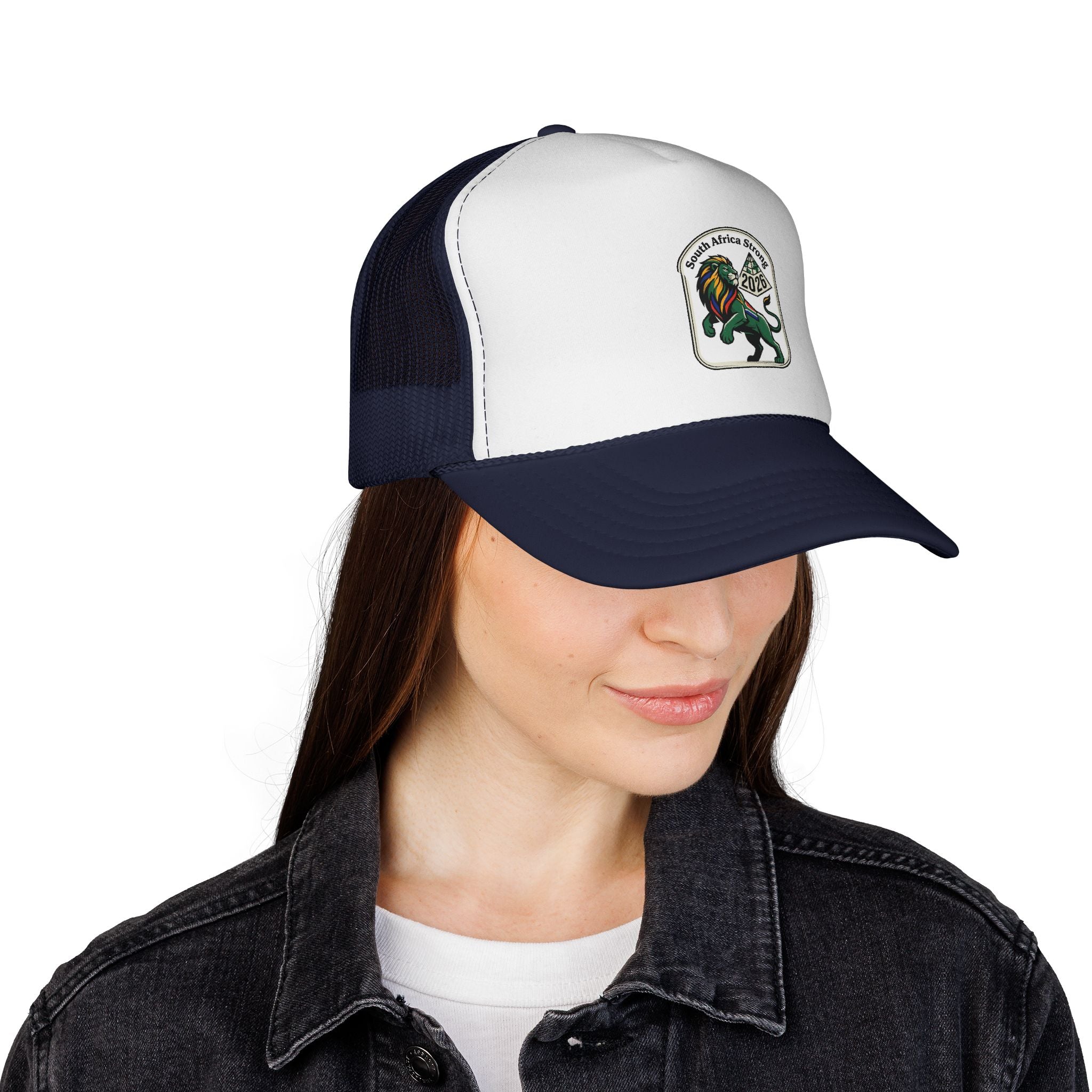 Rasta Lion Patch Trucker Cap | Reggae Lion Mesh Hat