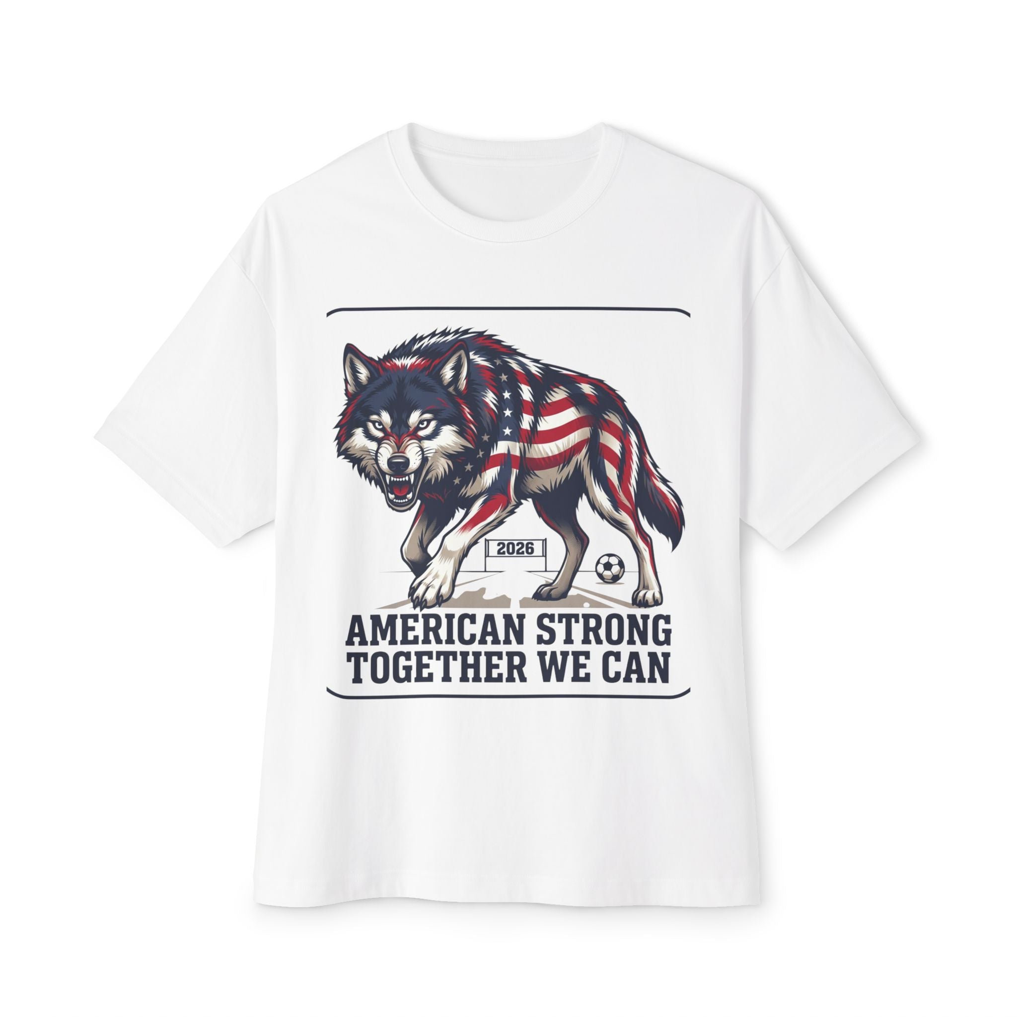 American Flag Wolf Together We Can Tee | Patriotic Shirt