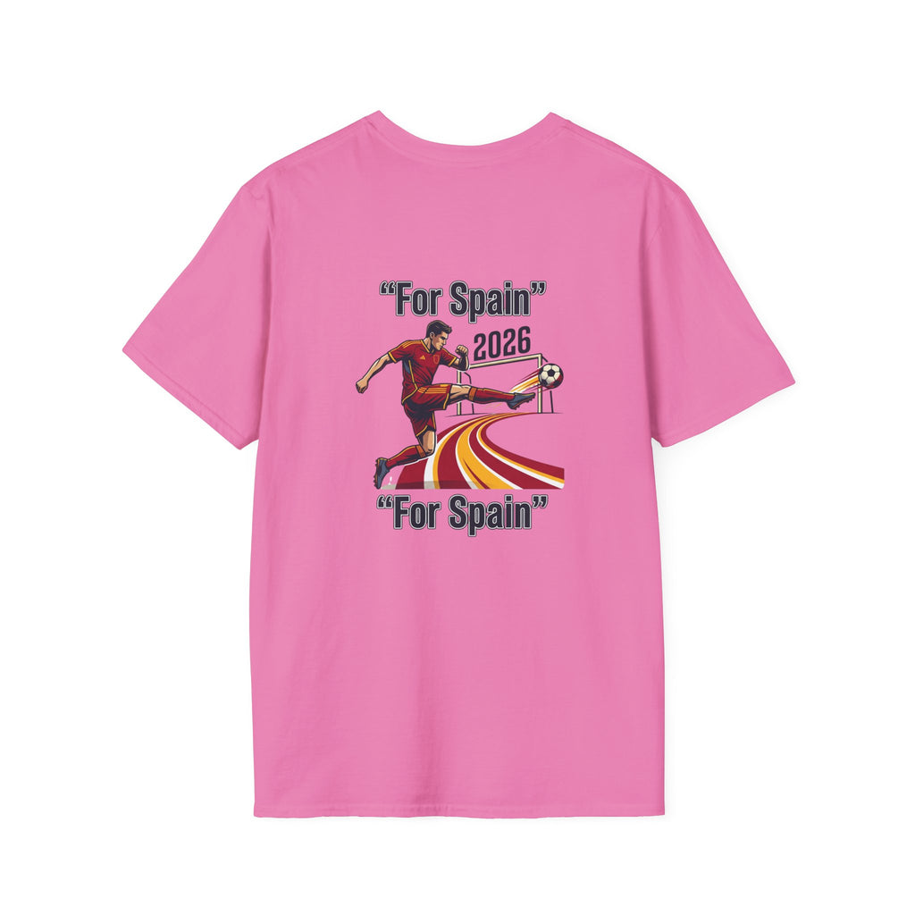 "For Spain" 2026 Soccer Player T-Shirt | Spanish Flag Stripes