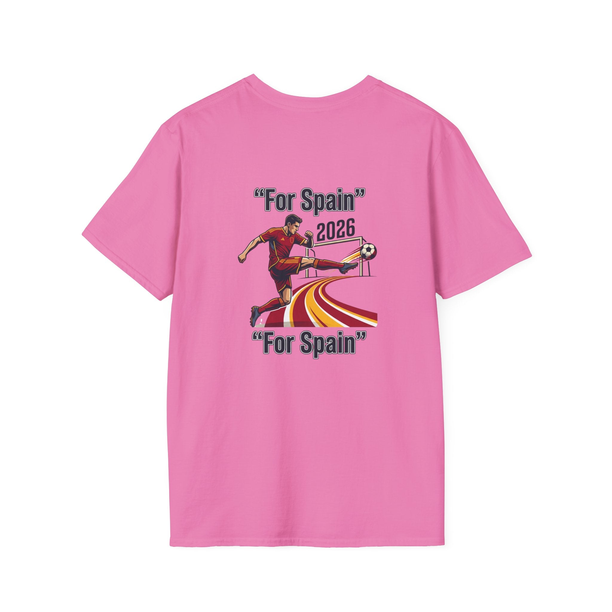 "For Spain" 2026 Soccer Player T-Shirt | Spanish Flag Stripes